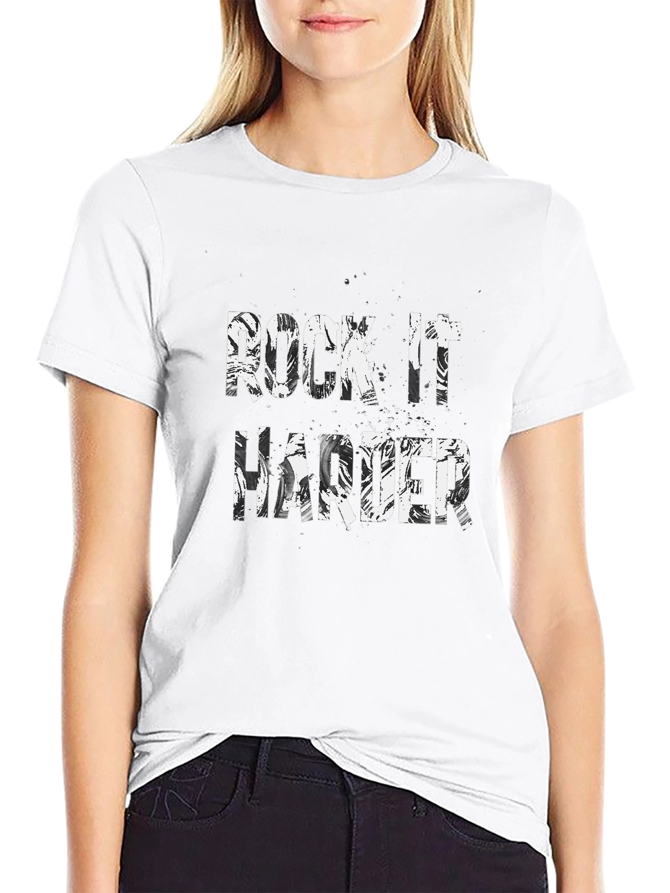 Camiseta Negra Rock It Harder para Hombre