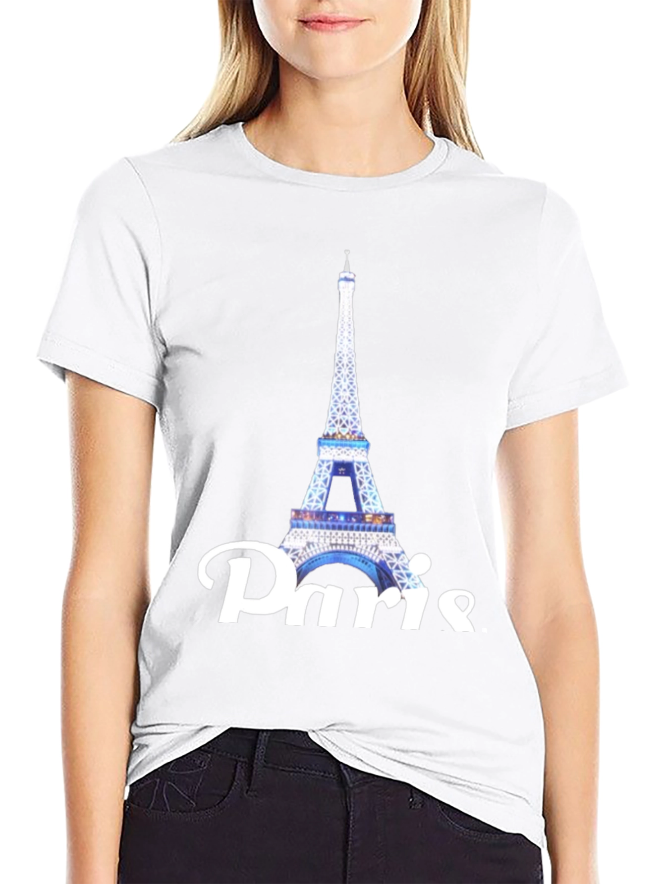 Camiseta Negra Torre Eiffel Paris