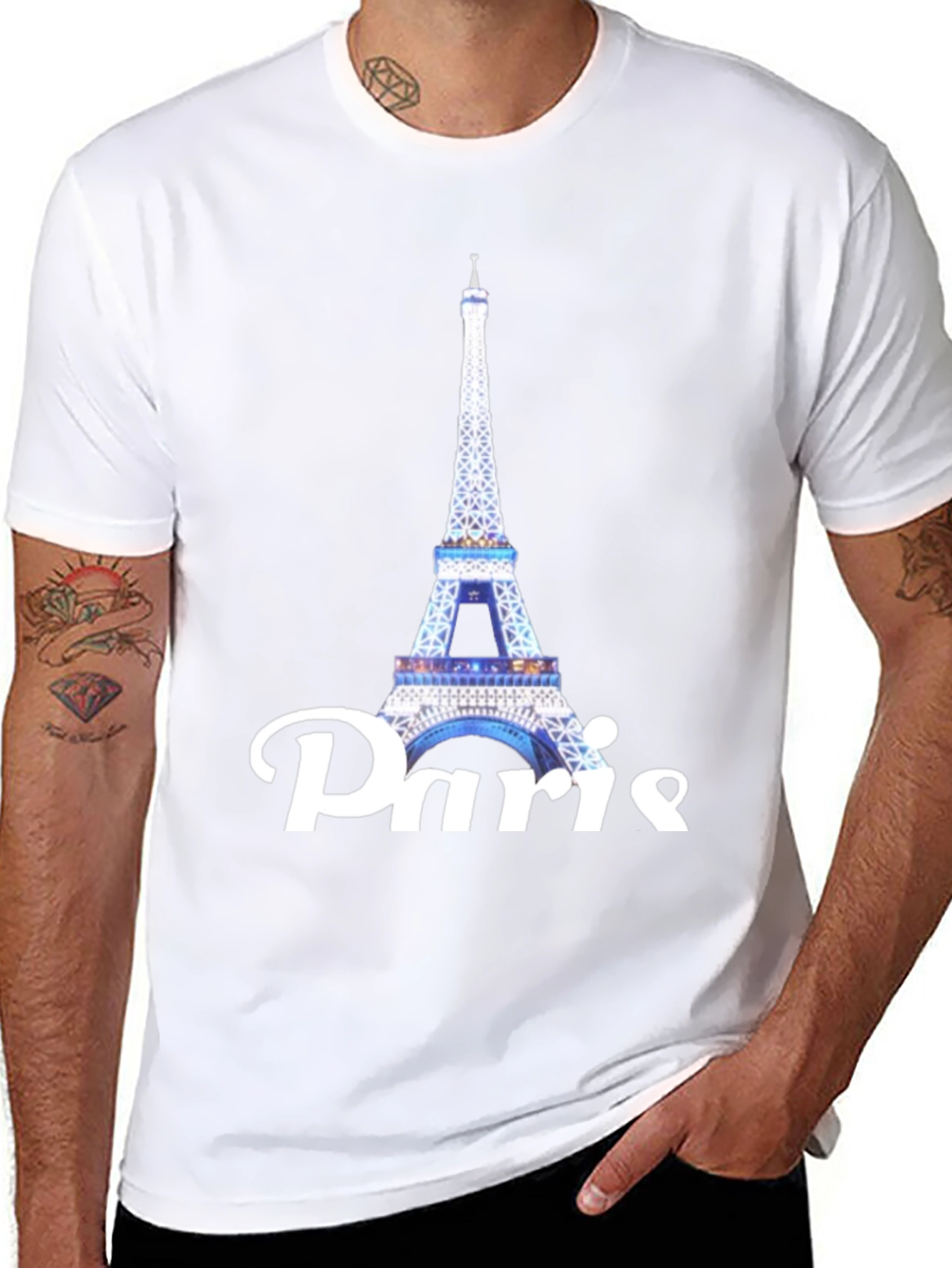 Camiseta Negra Torre Eiffel Paris