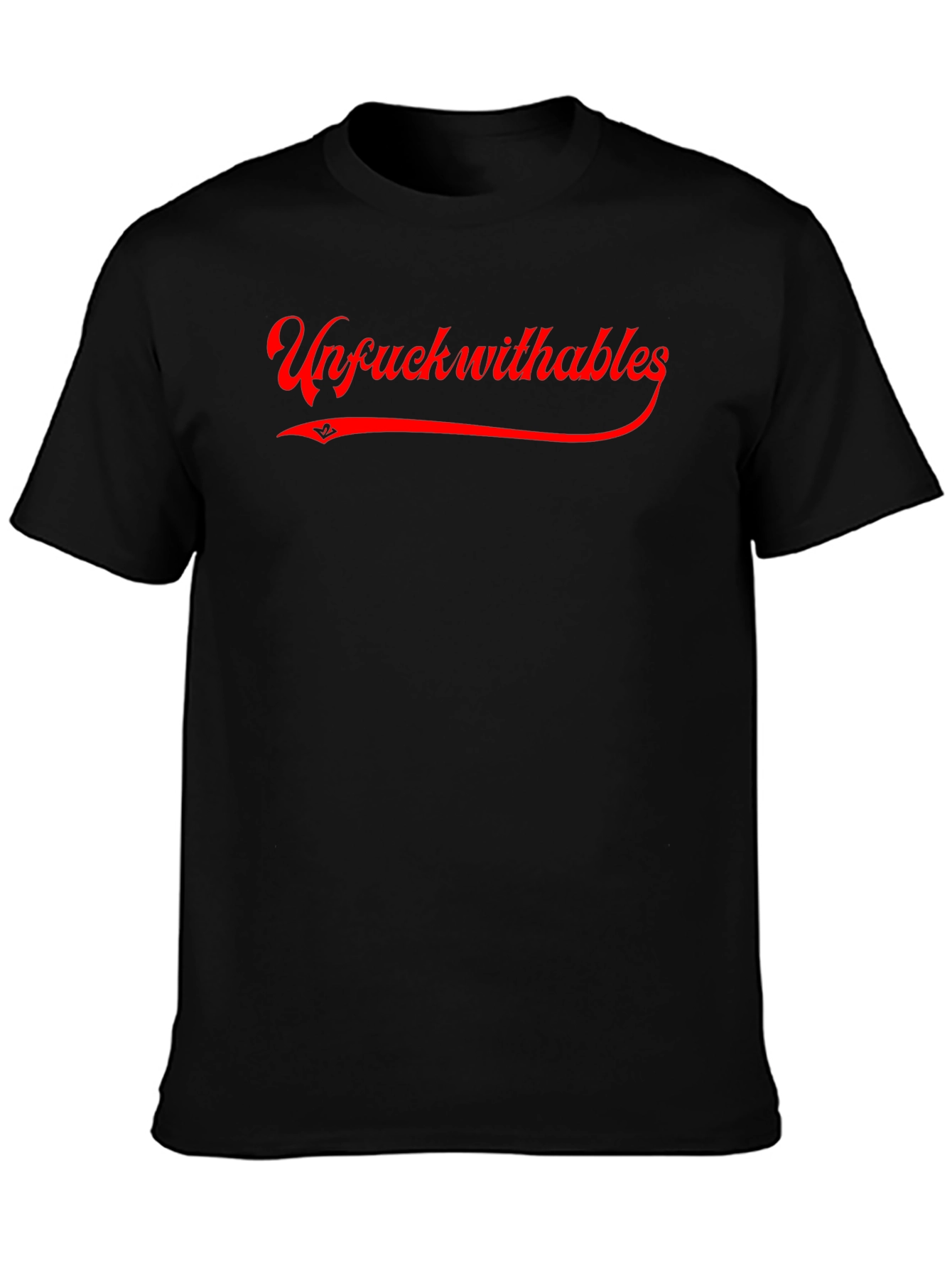 Camiseta Negra Unfuckwithables Roja Estilo Urbano