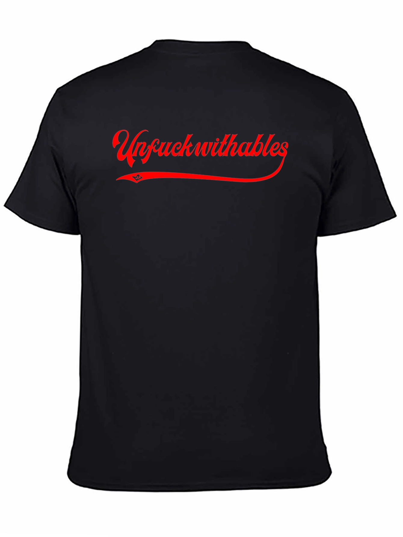 Camiseta Negra Unfuckwithables Roja Estilo Urbano