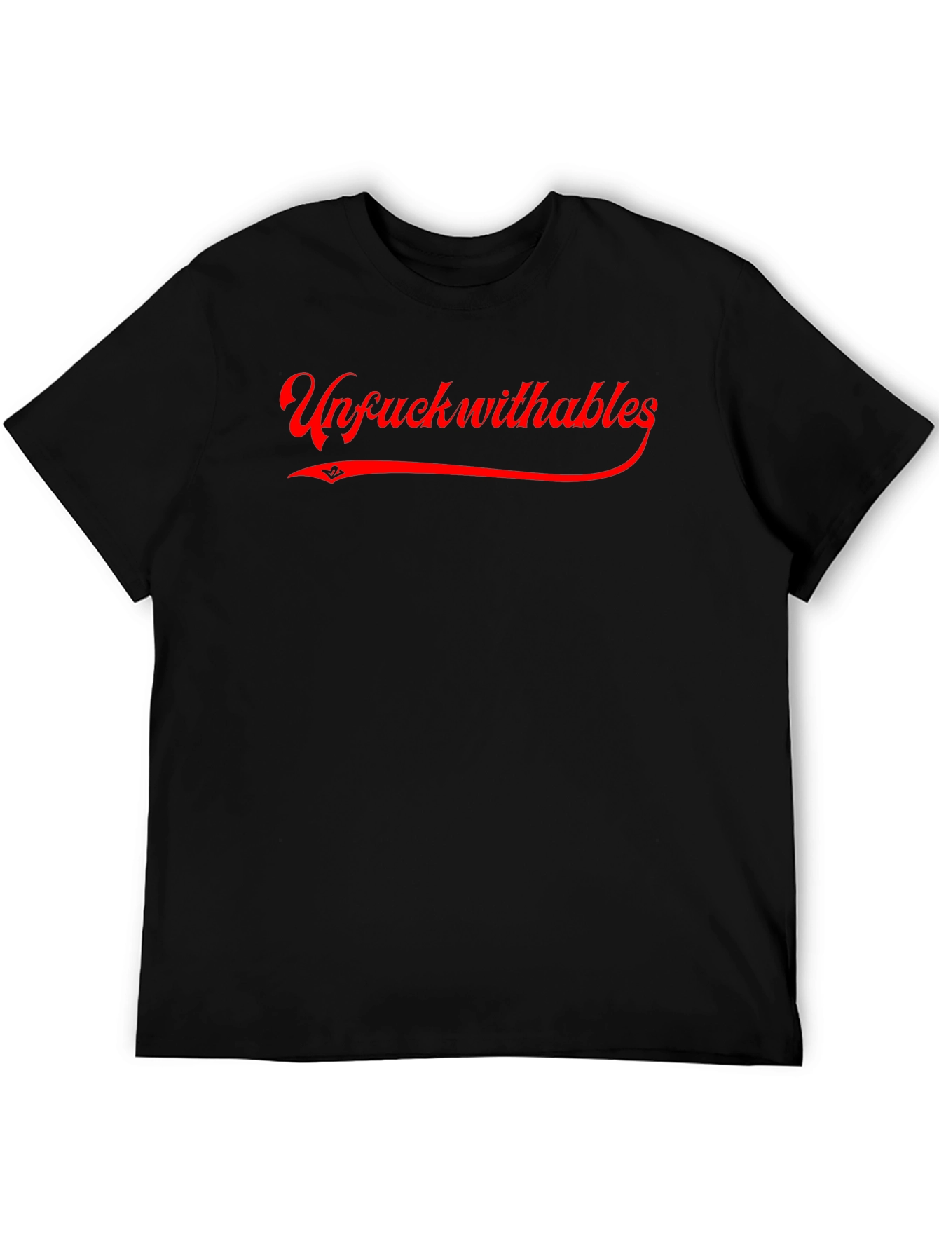 Camiseta Negra Unfuckwithables Roja Estilo Urbano