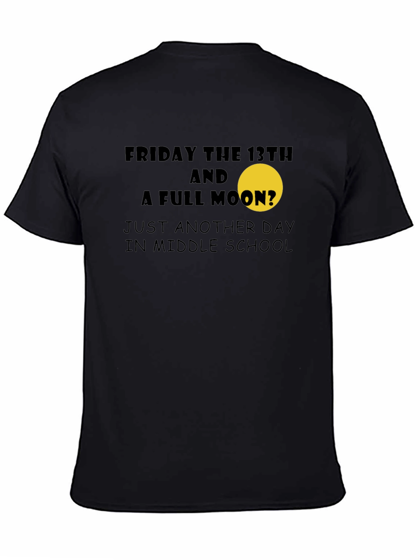 Camiseta Negra: Viernes 13 y Luna Llena