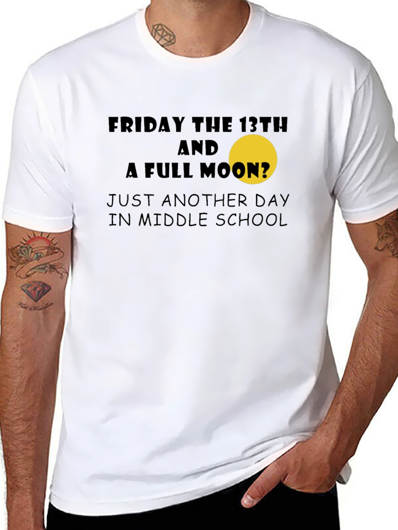 Camiseta Negra: Viernes 13 y Luna Llena