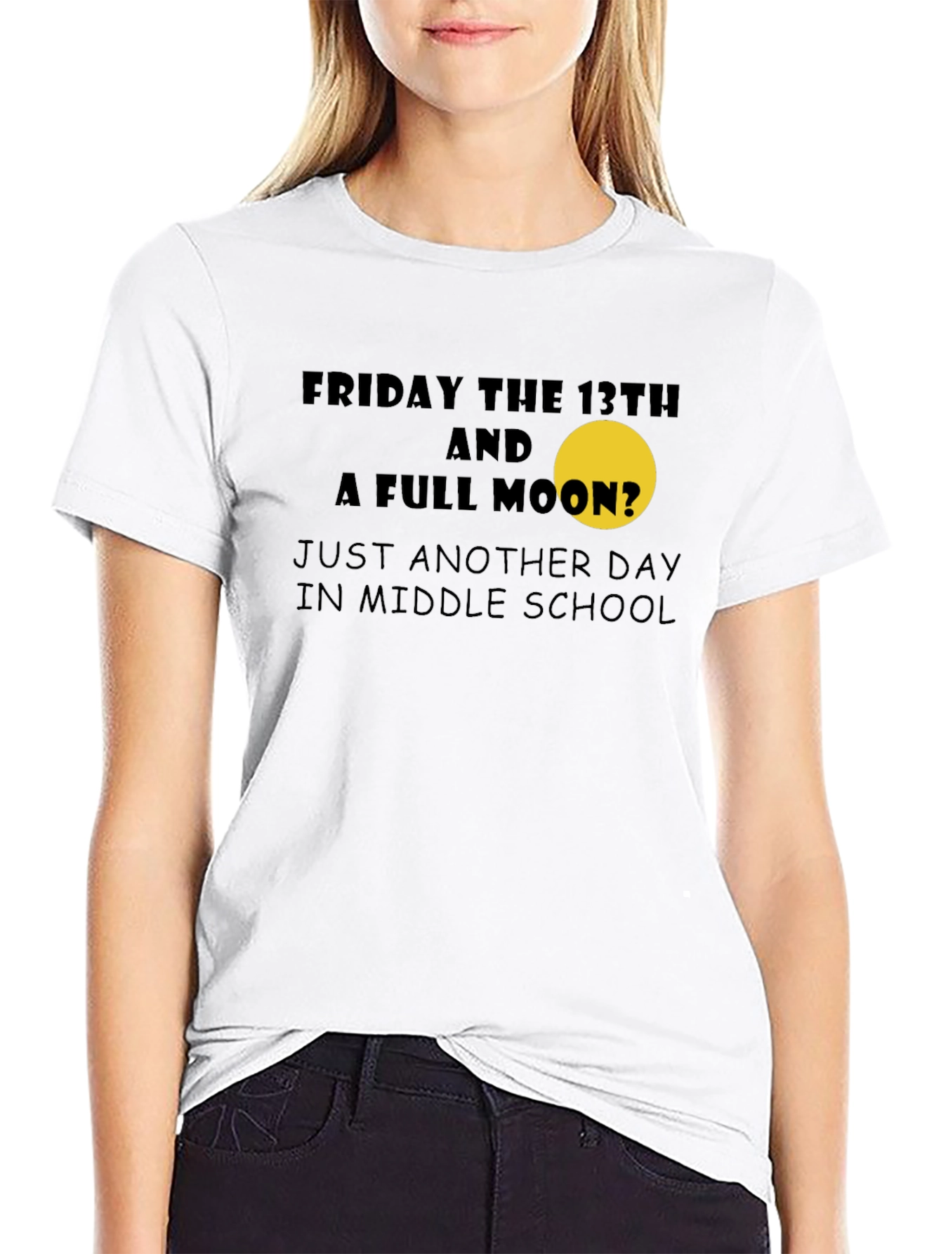 Camiseta Negra: Viernes 13 y Luna Llena