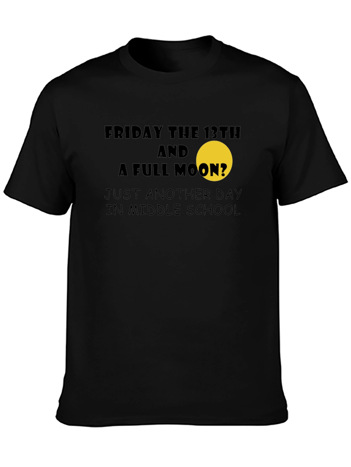 Camiseta Negra: Viernes 13 y Luna Llena