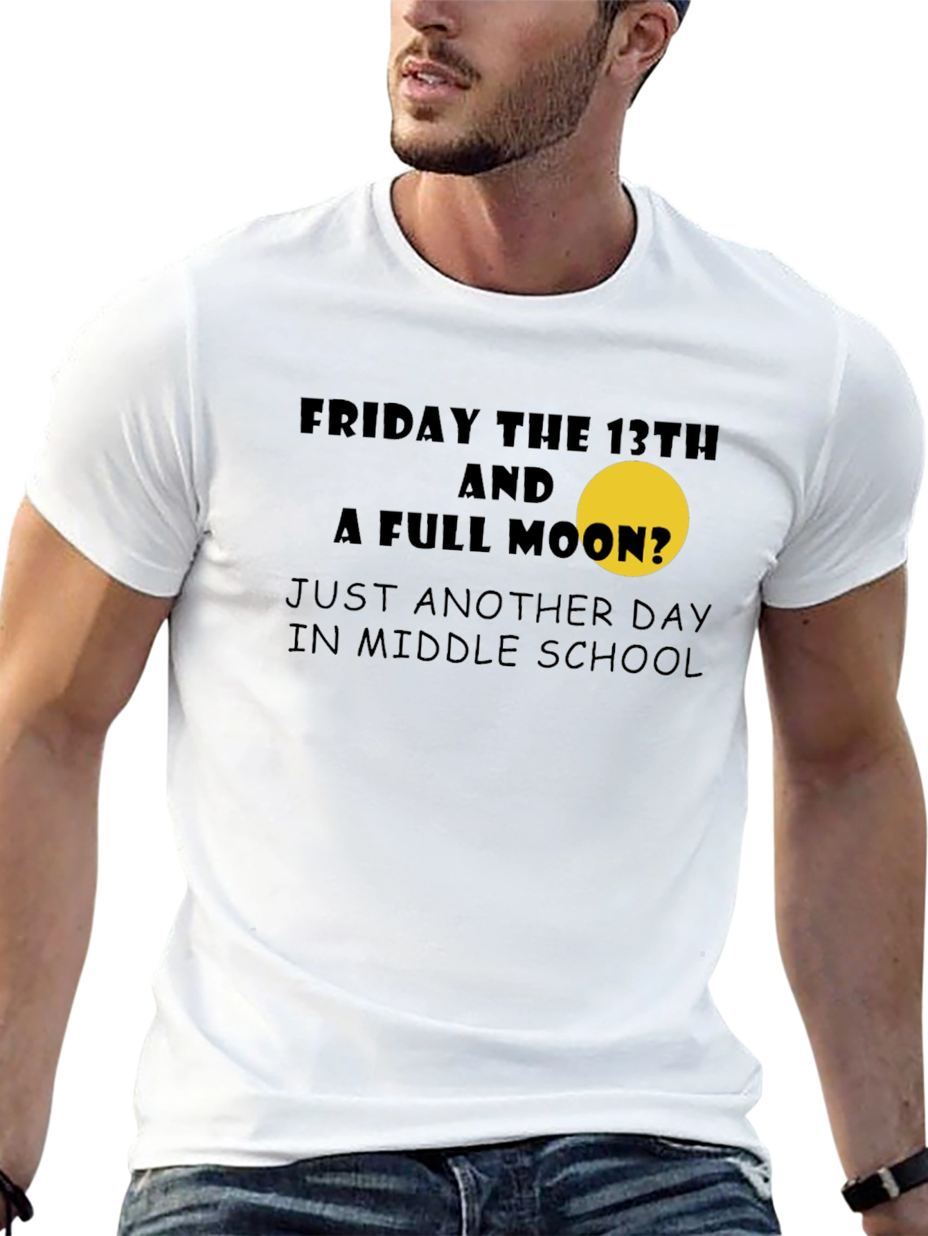 Camiseta Negra: Viernes 13 y Luna Llena