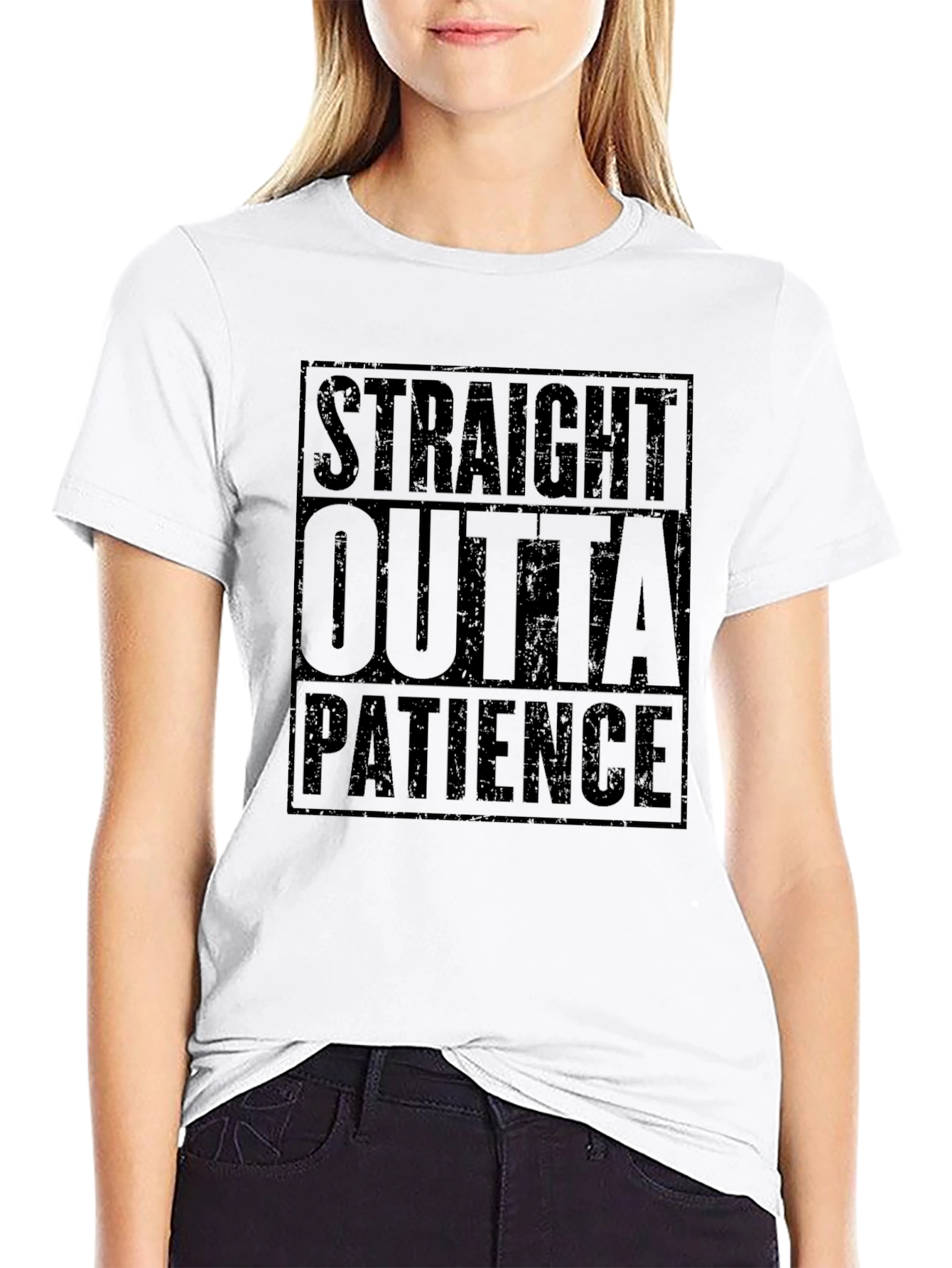 Camiseta Negra Straight Outta Patience