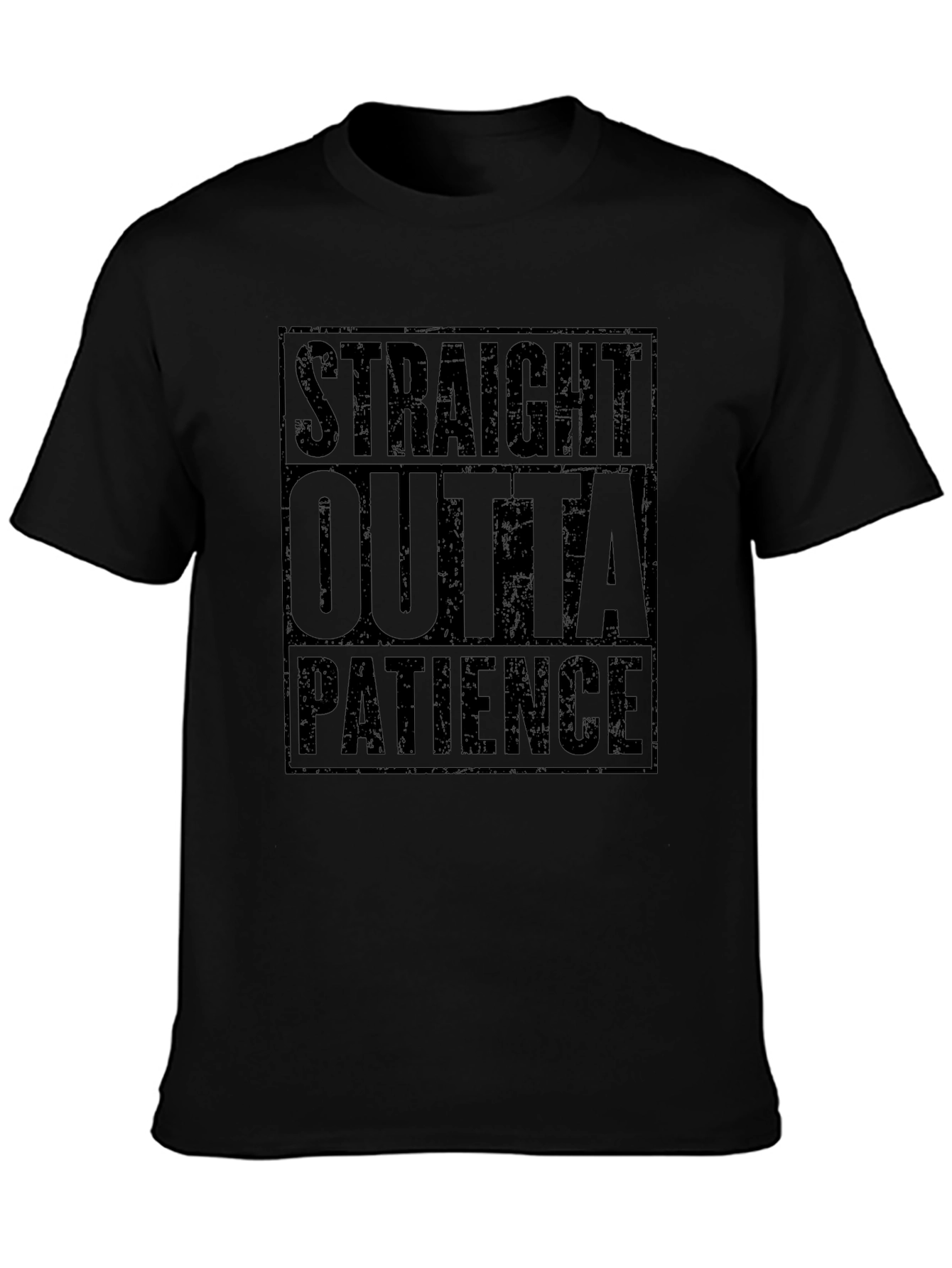 Camiseta Negra Straight Outta Patience
