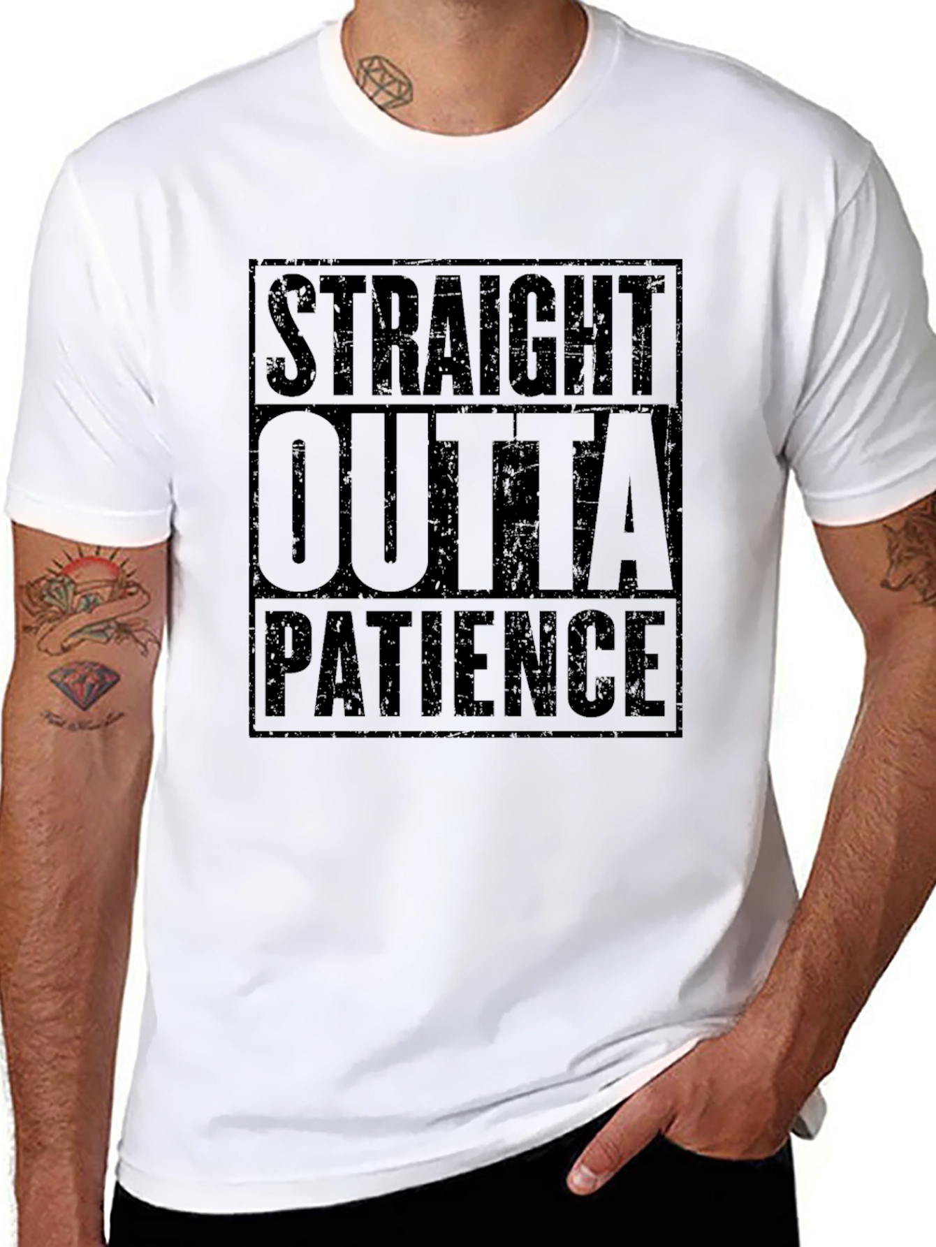 Camiseta Negra Straight Outta Patience