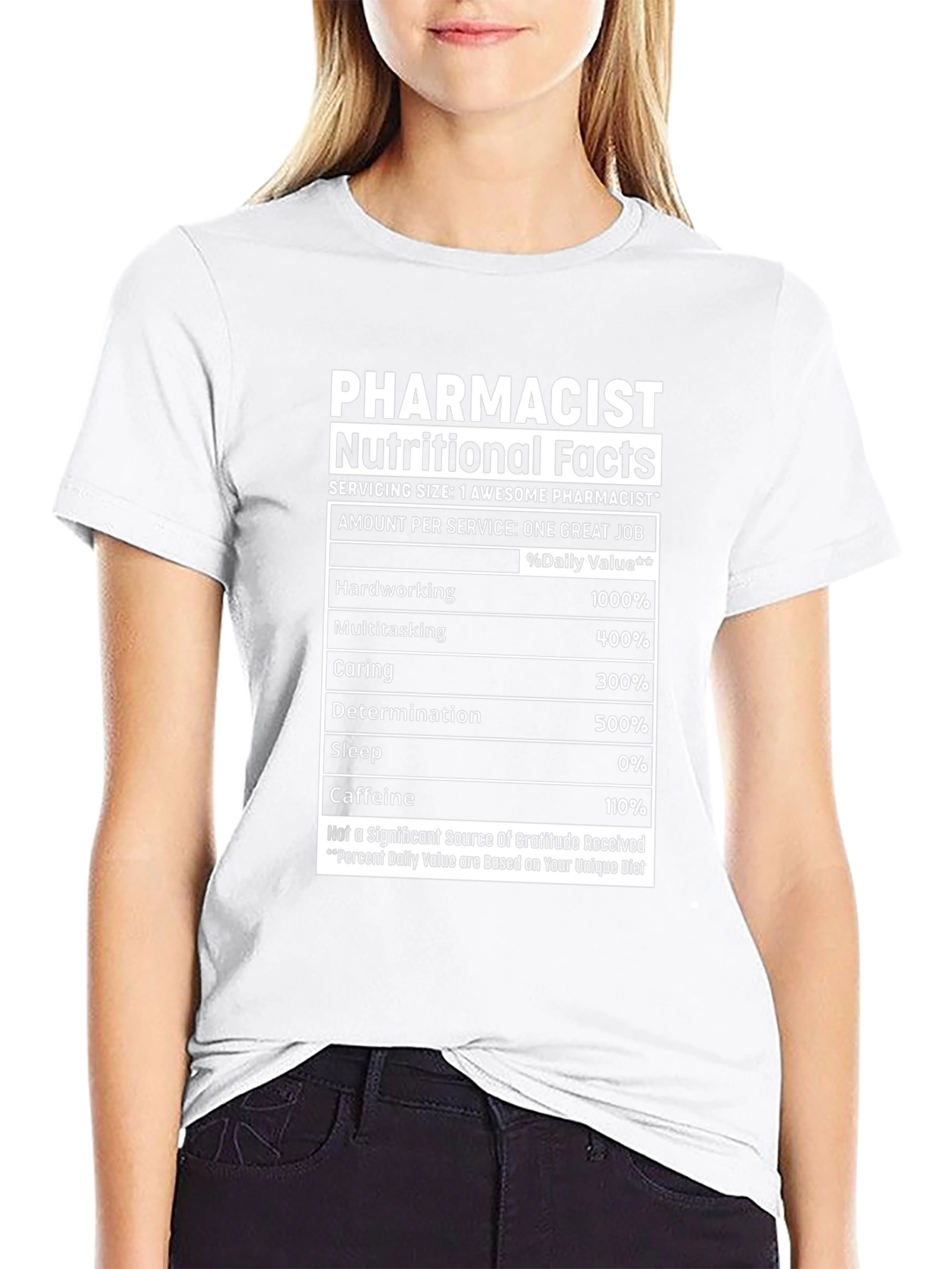 Camiseta Farmacéutico Hechos Nutricionales