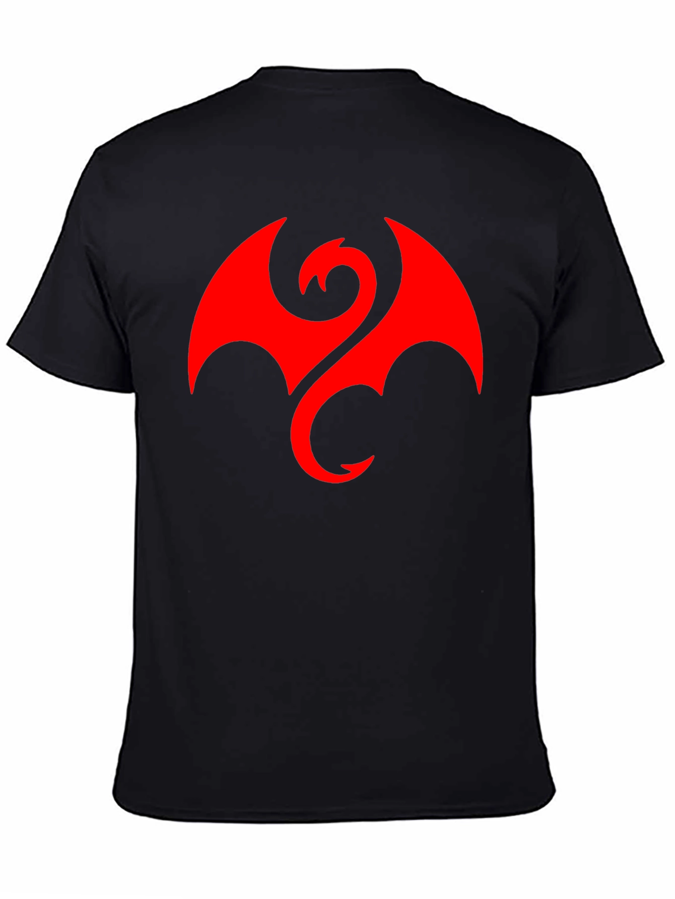 Camiseta Hombre Dragón Rojo Estilo Casual