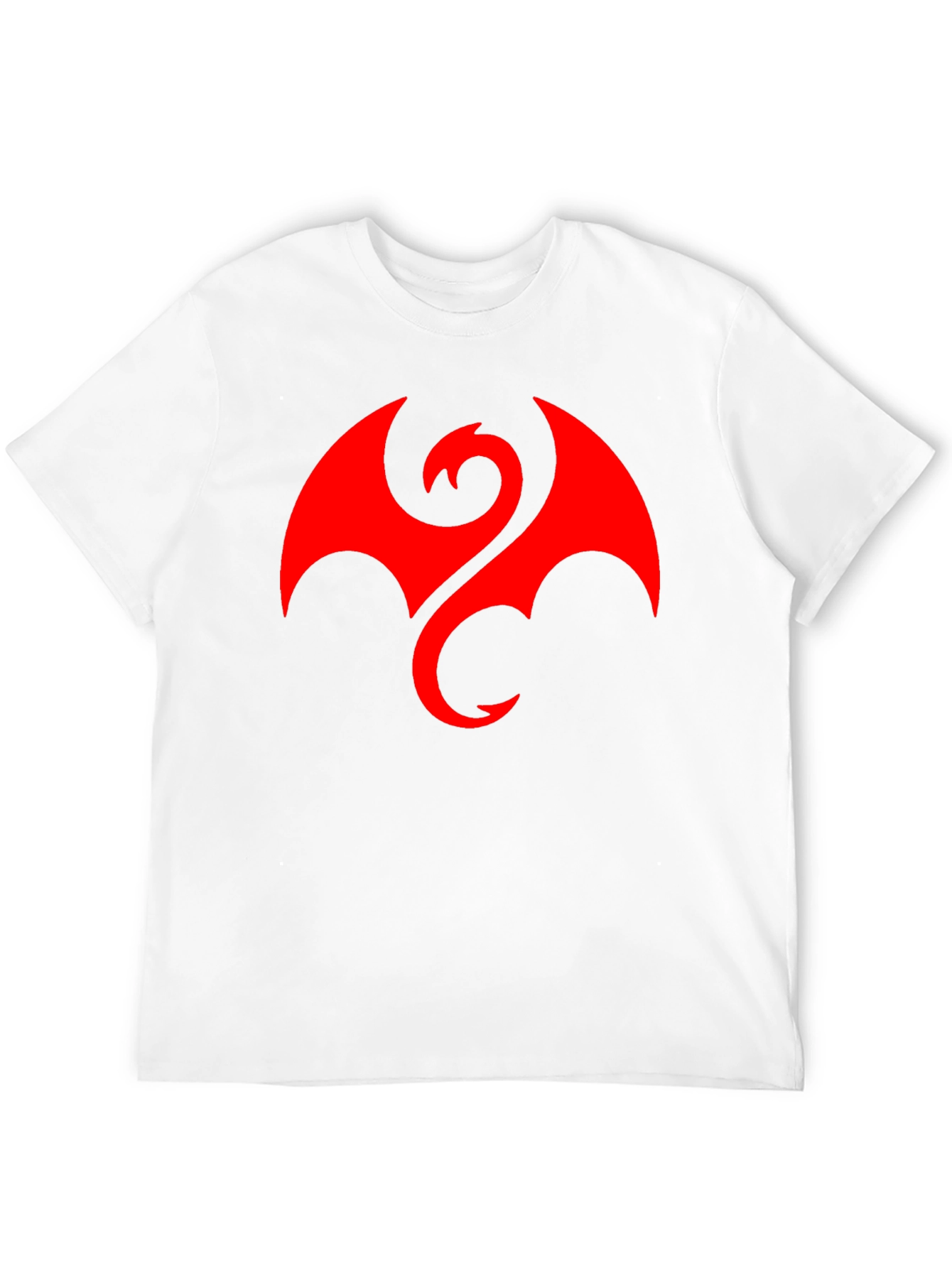 Camiseta Hombre Dragón Rojo Estilo Casual