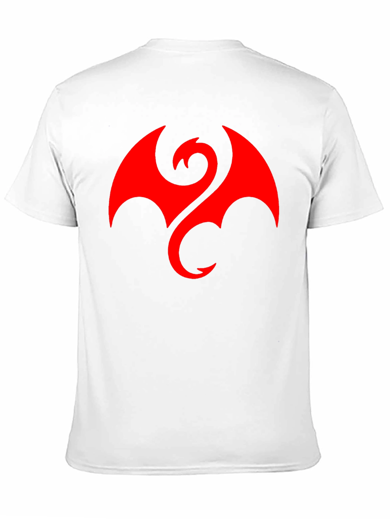 Camiseta Hombre Dragón Rojo Estilo Casual