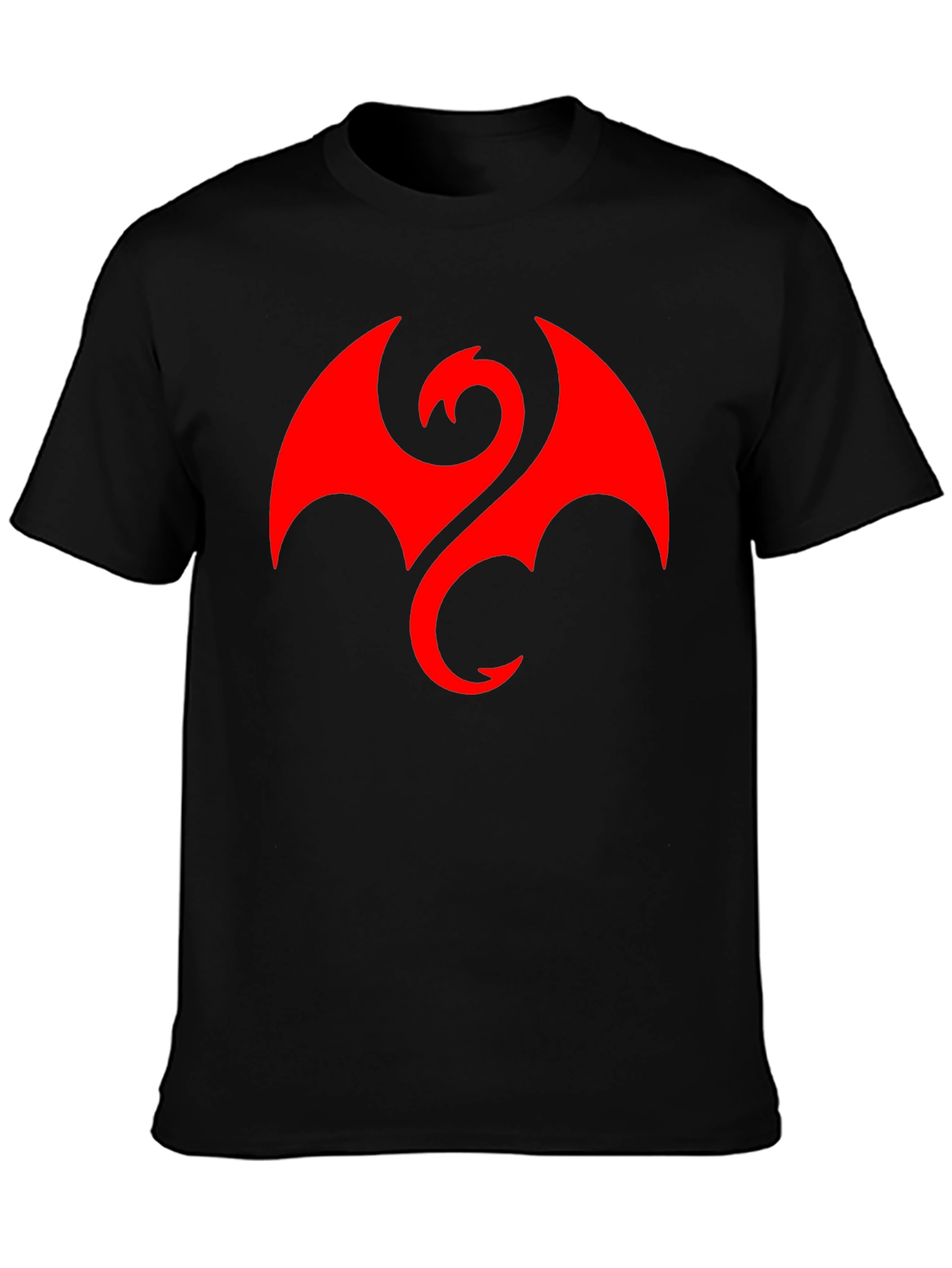 Camiseta Hombre Dragón Rojo Estilo Casual