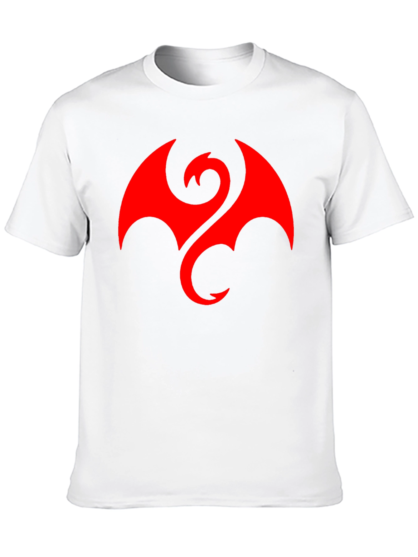 Camiseta Hombre Dragón Rojo Estilo Casual