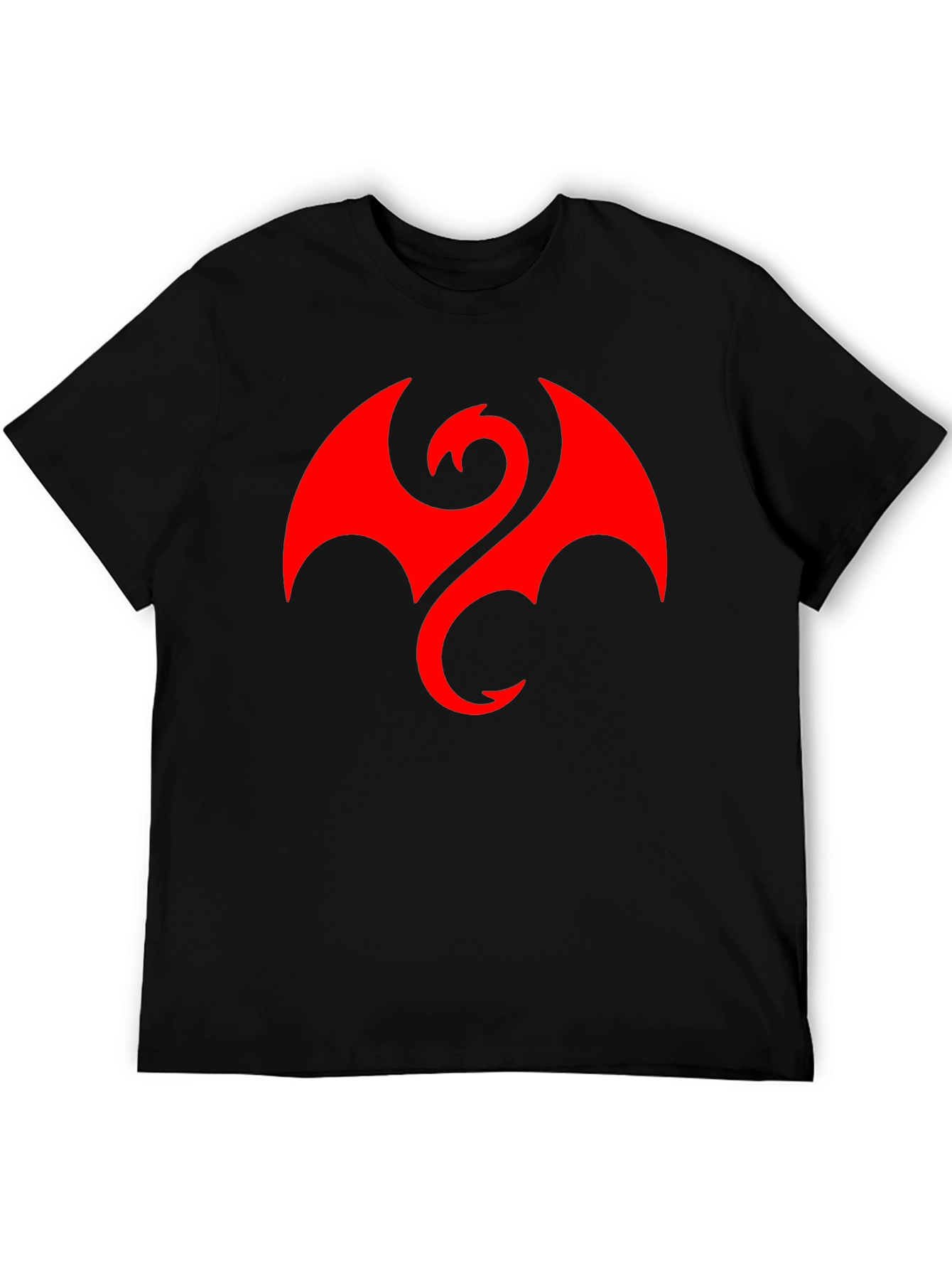 Camiseta Hombre Dragón Rojo Estilo Casual