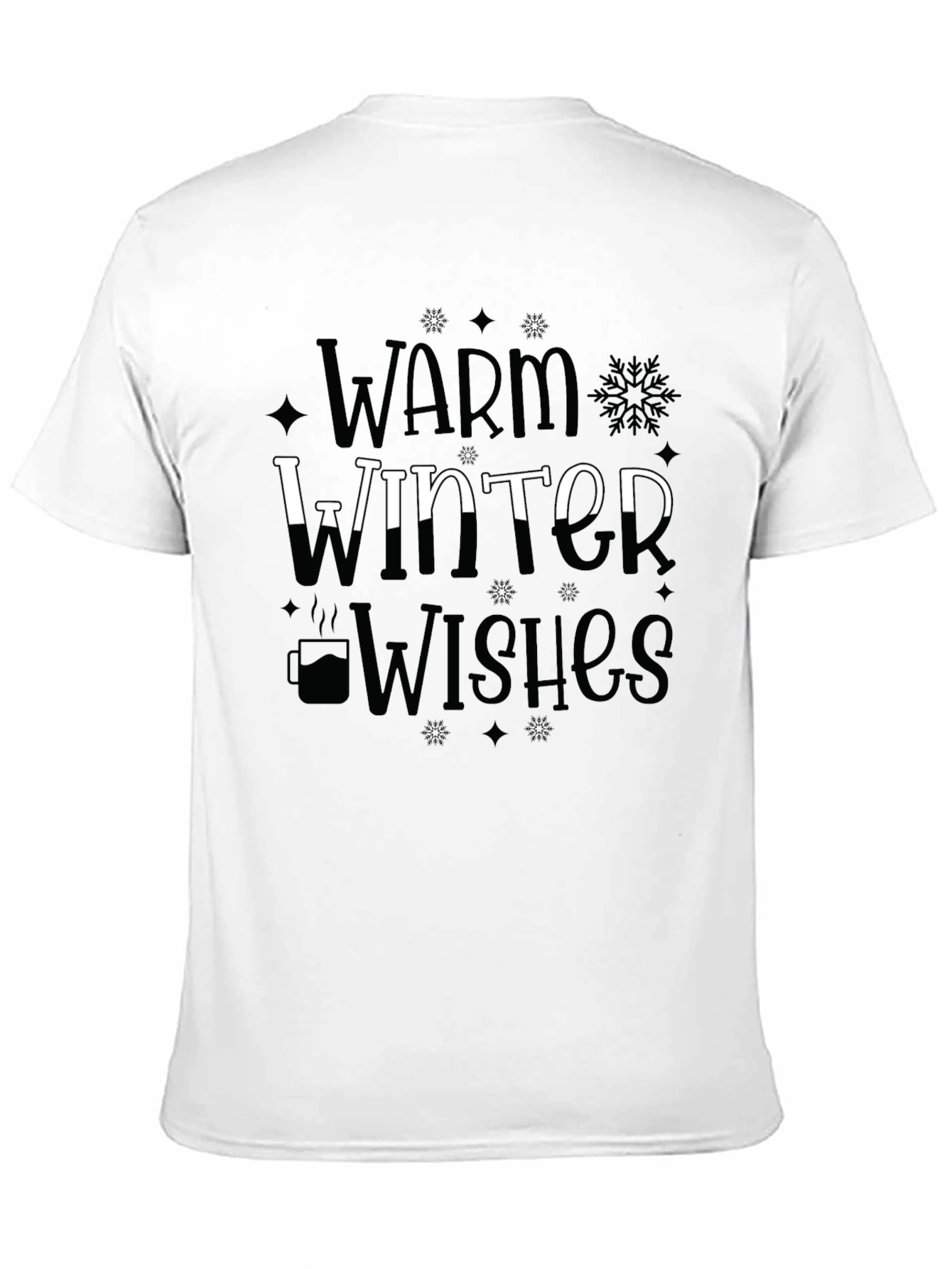 Camiseta Negra Cálidos Deseos de Invierno
