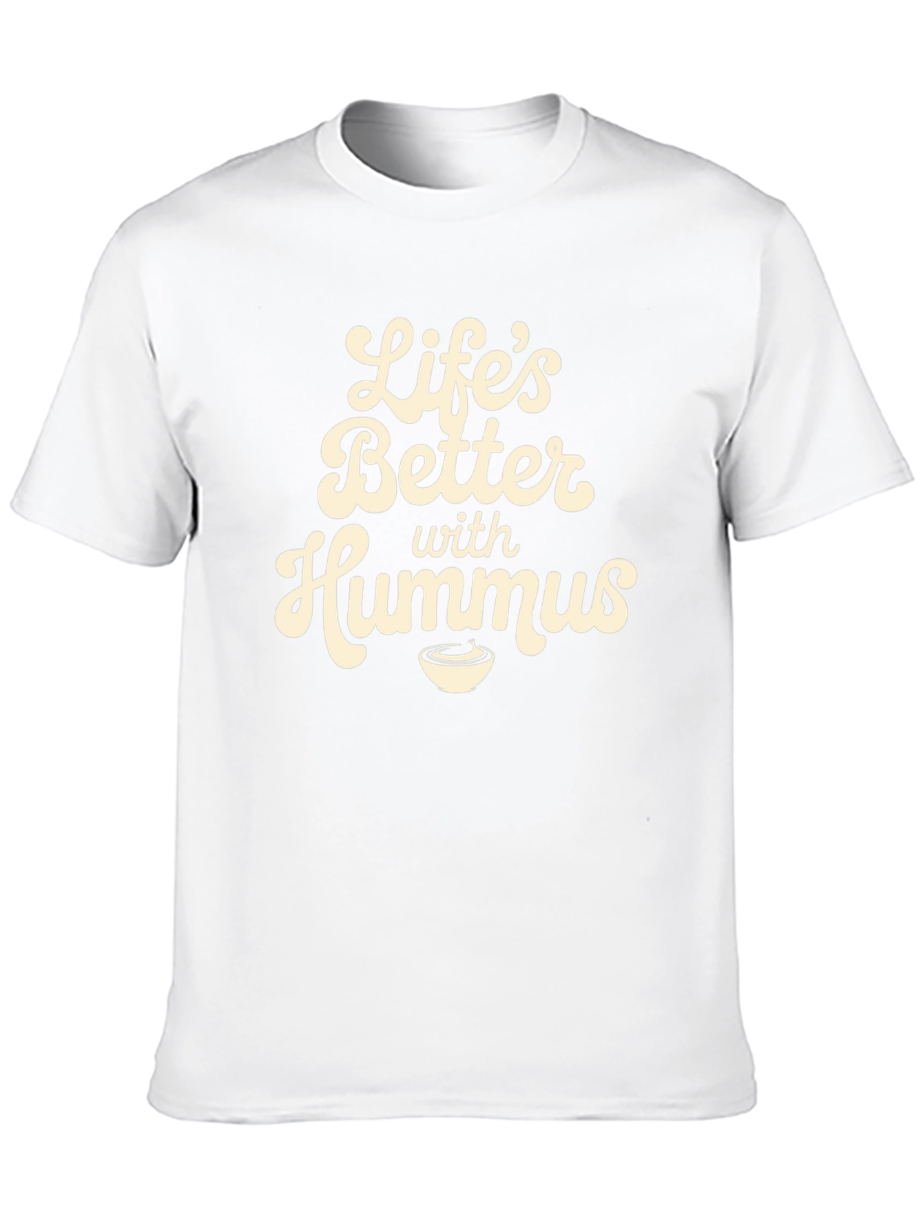 Camiseta Negra con Diseño Lifes Better with Hummus