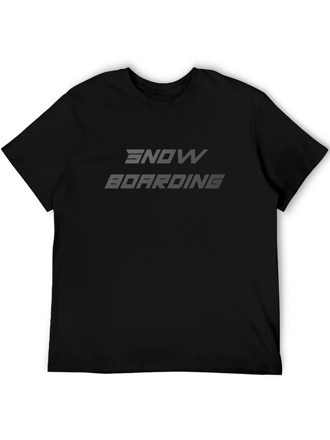 Camiseta Negra Snowboarding - Estilo Casual