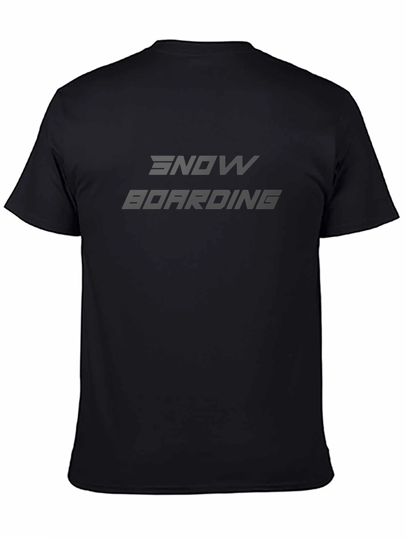 Camiseta Negra Snowboarding - Estilo Casual