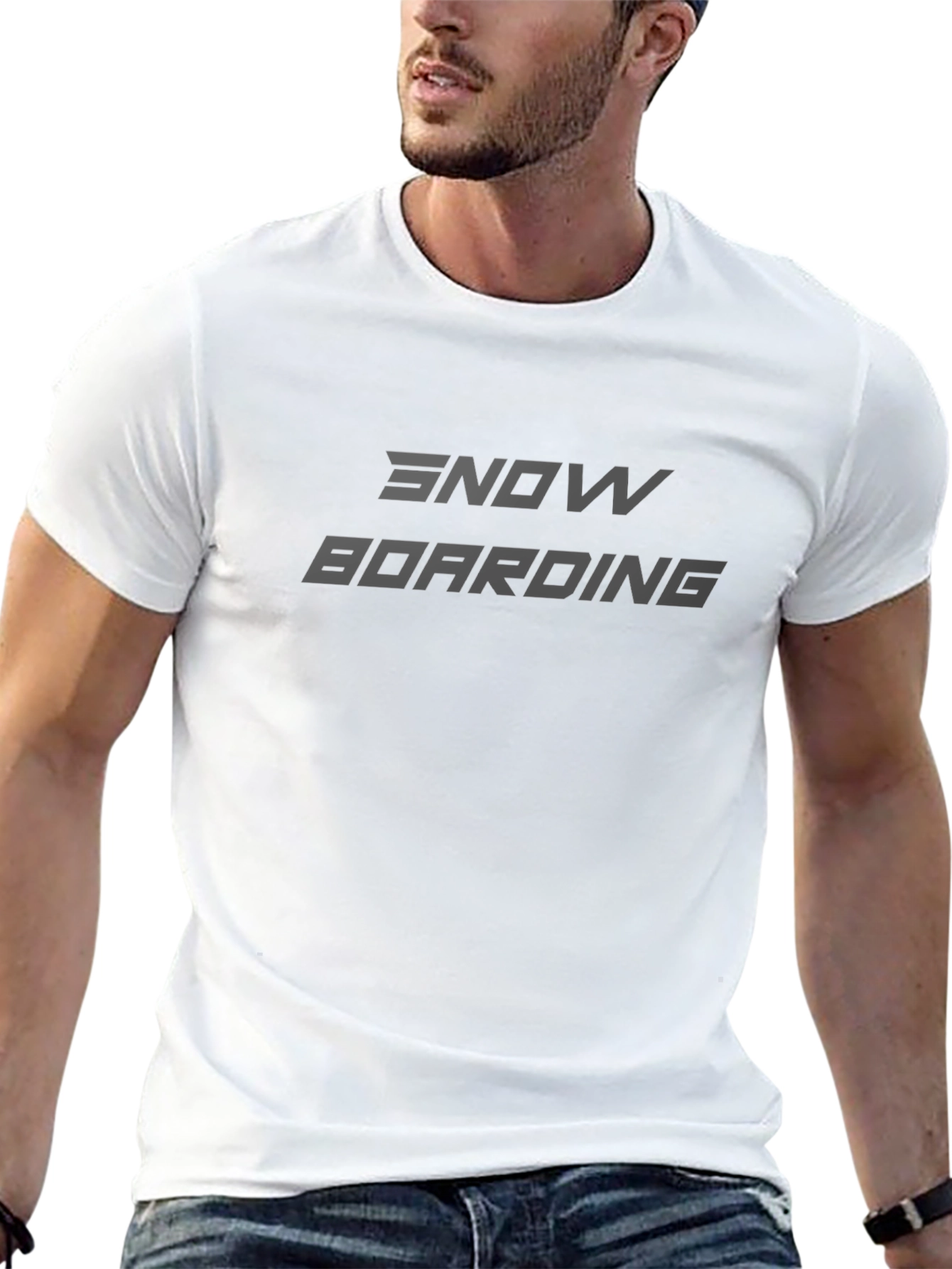 Camiseta Negra Snowboarding - Estilo Casual