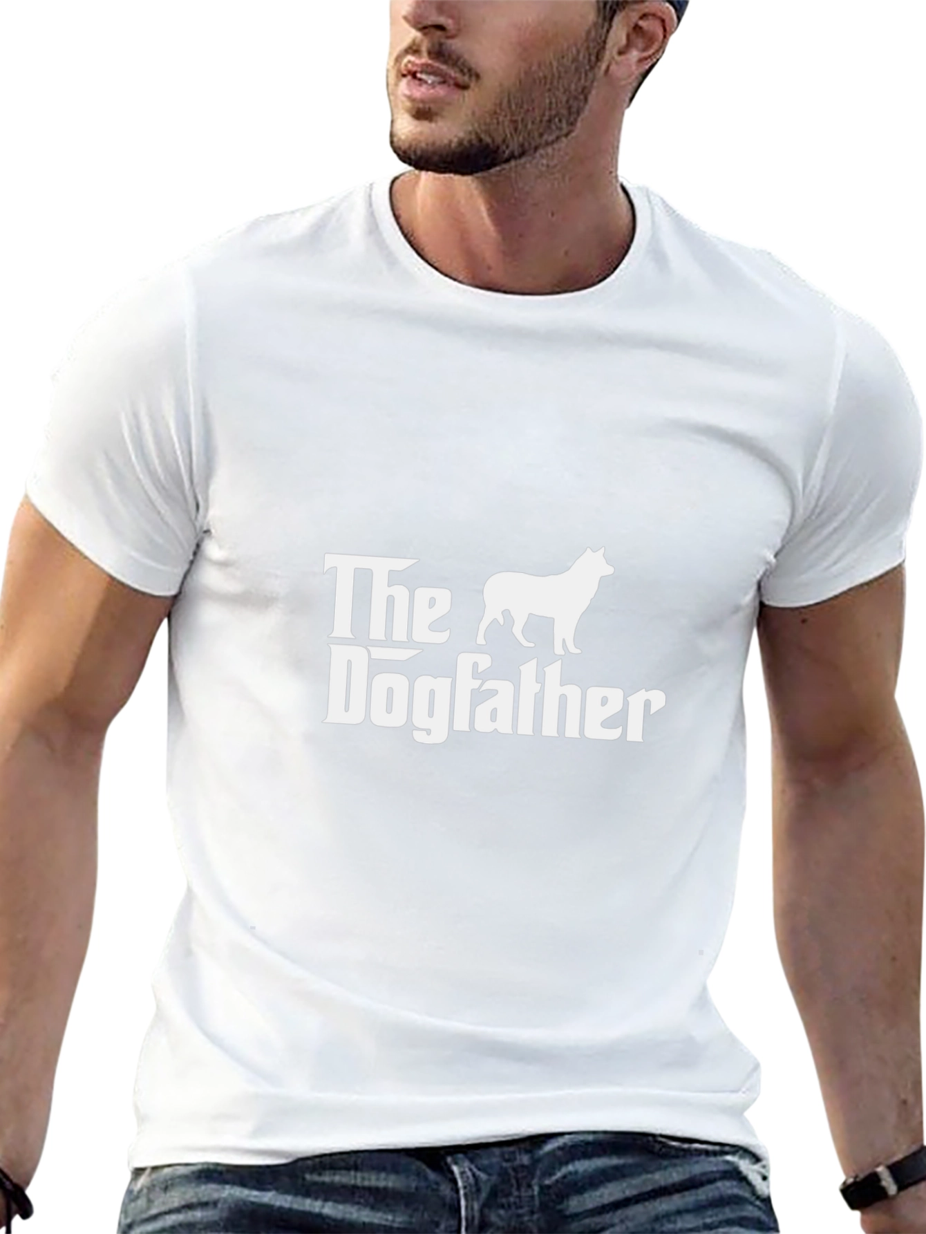 Camiseta Negra The Dogfather para Amantes de Perros