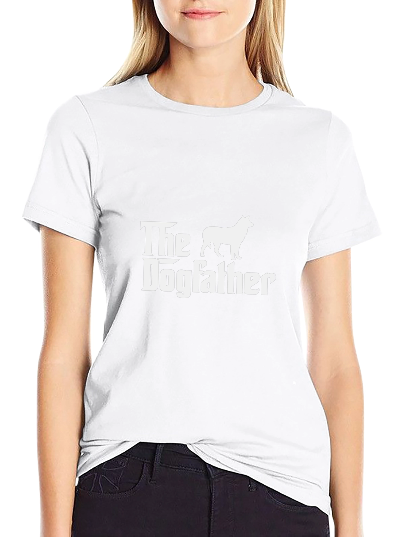 Camiseta Negra The Dogfather para Amantes de Perros