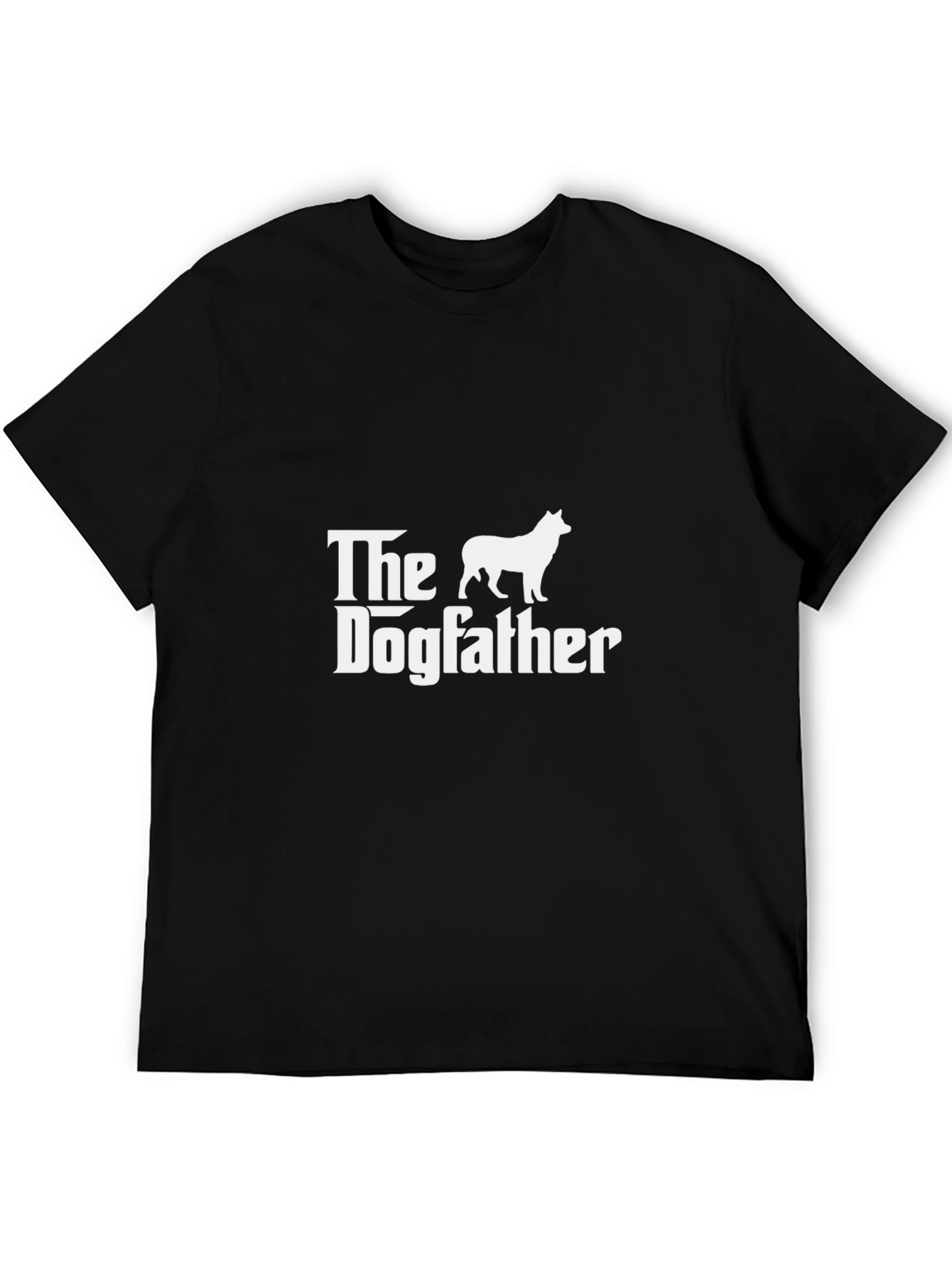 Camiseta Negra The Dogfather para Amantes de Perros