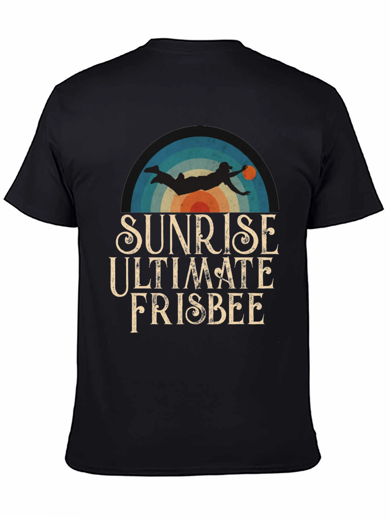 Camiseta Sunrise Ultimate Frisbee para Hombre - Estilo Retro