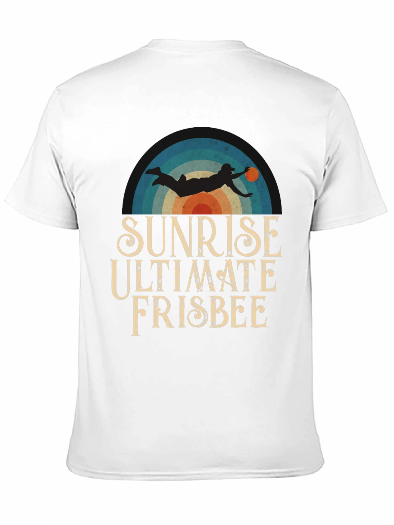 Camiseta Sunrise Ultimate Frisbee para Hombre - Estilo Retro