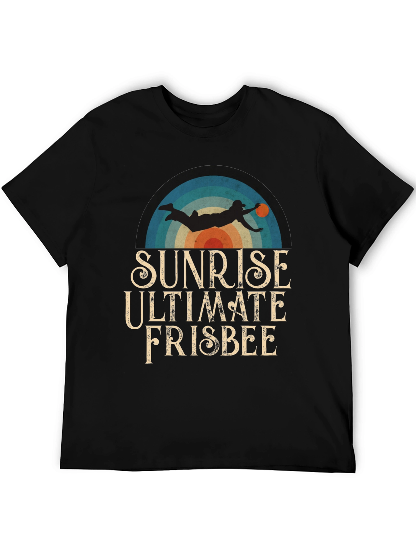Camiseta Sunrise Ultimate Frisbee para Hombre - Estilo Retro