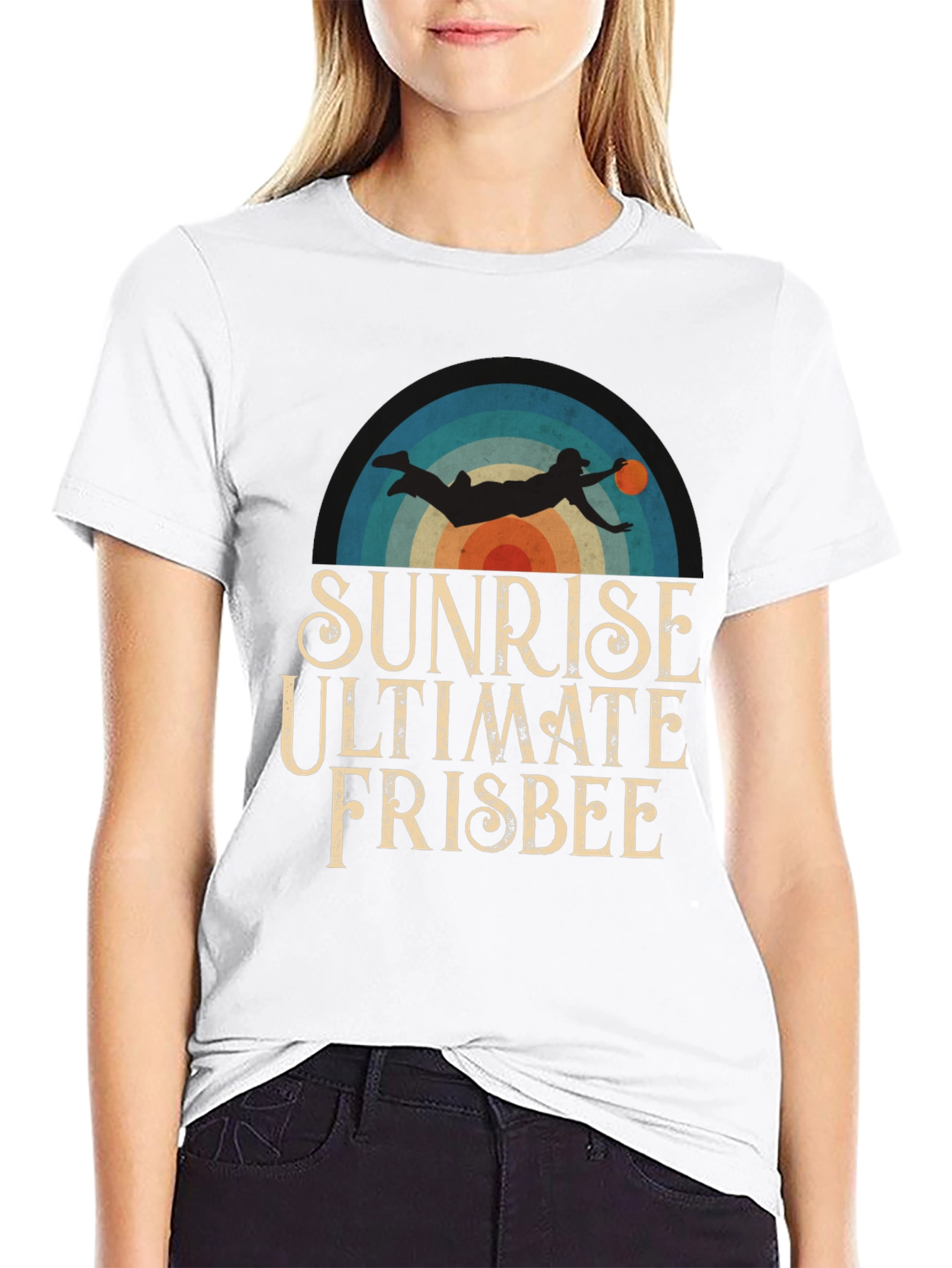 Camiseta Sunrise Ultimate Frisbee para Hombre - Estilo Retro