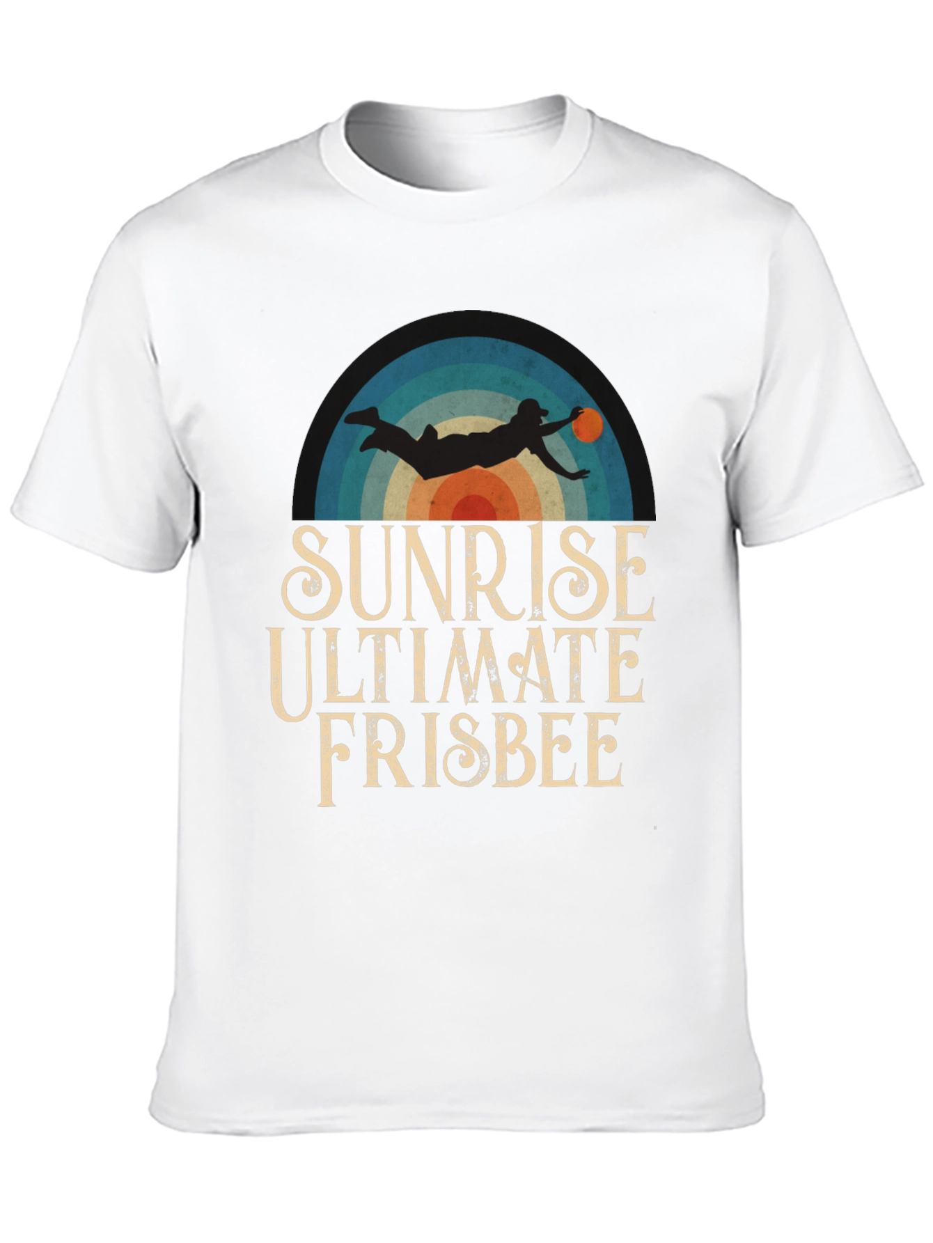 Camiseta Sunrise Ultimate Frisbee para Hombre - Estilo Retro