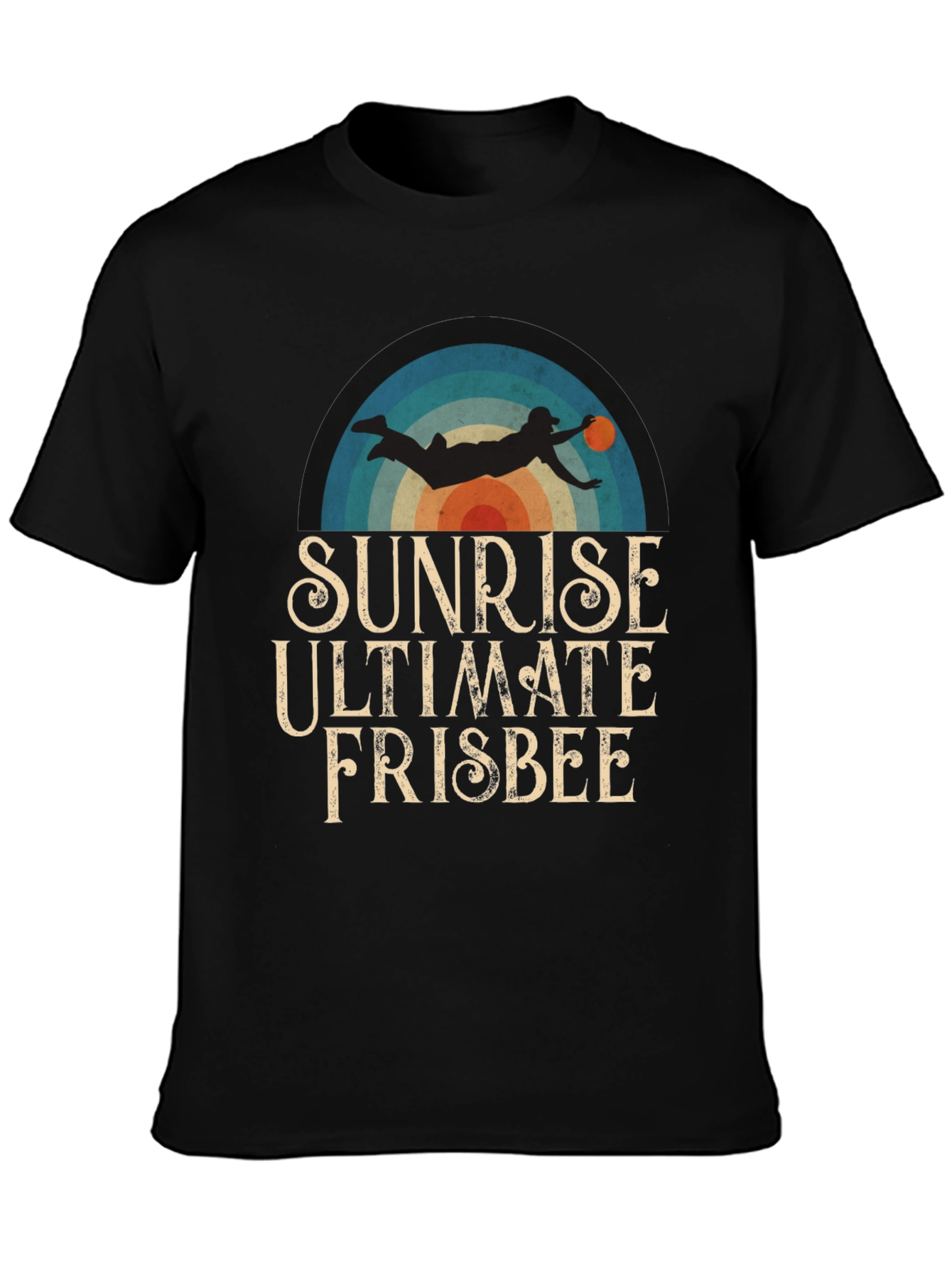 Camiseta Sunrise Ultimate Frisbee para Hombre - Estilo Retro