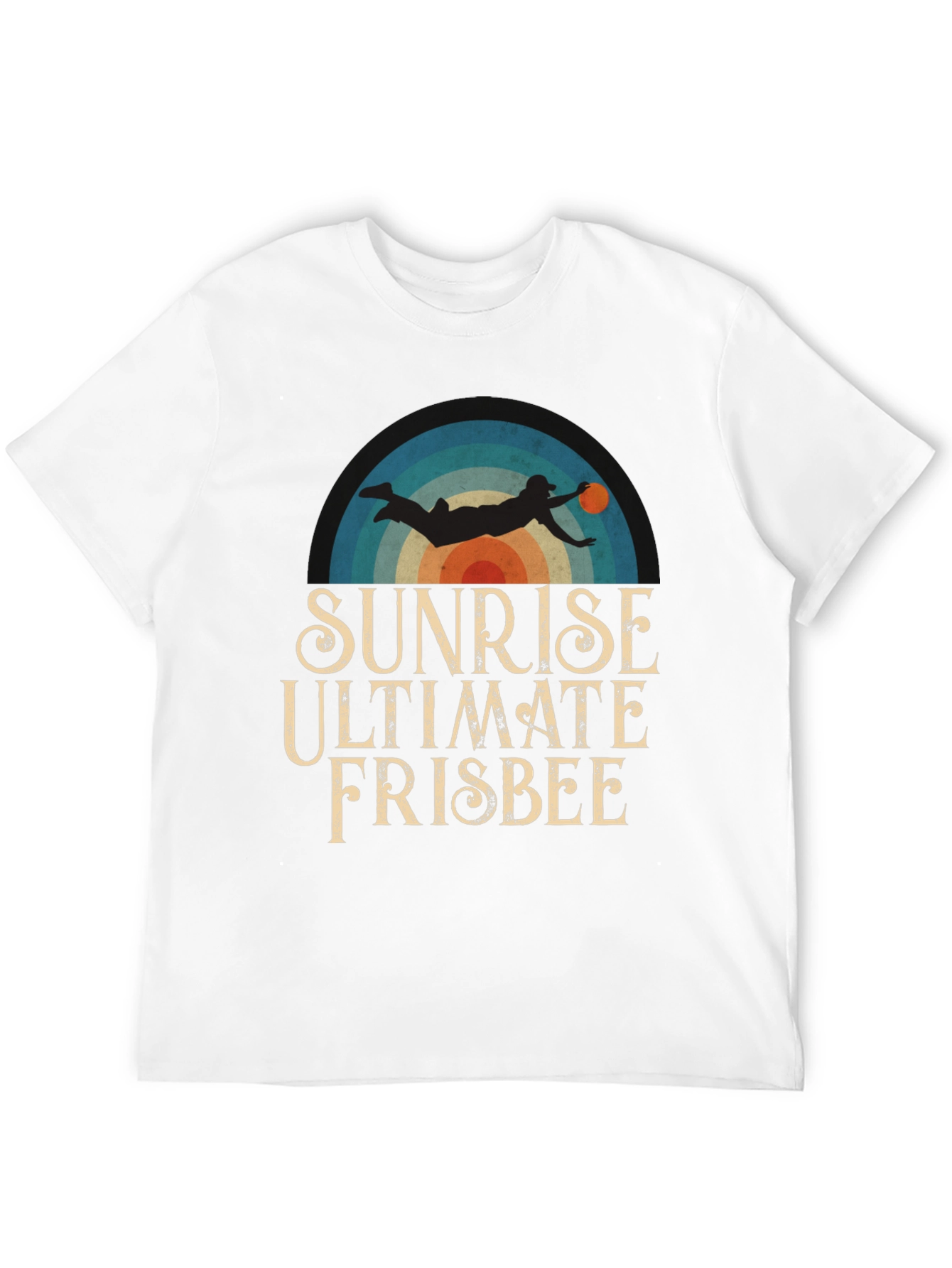 Camiseta Sunrise Ultimate Frisbee para Hombre - Estilo Retro
