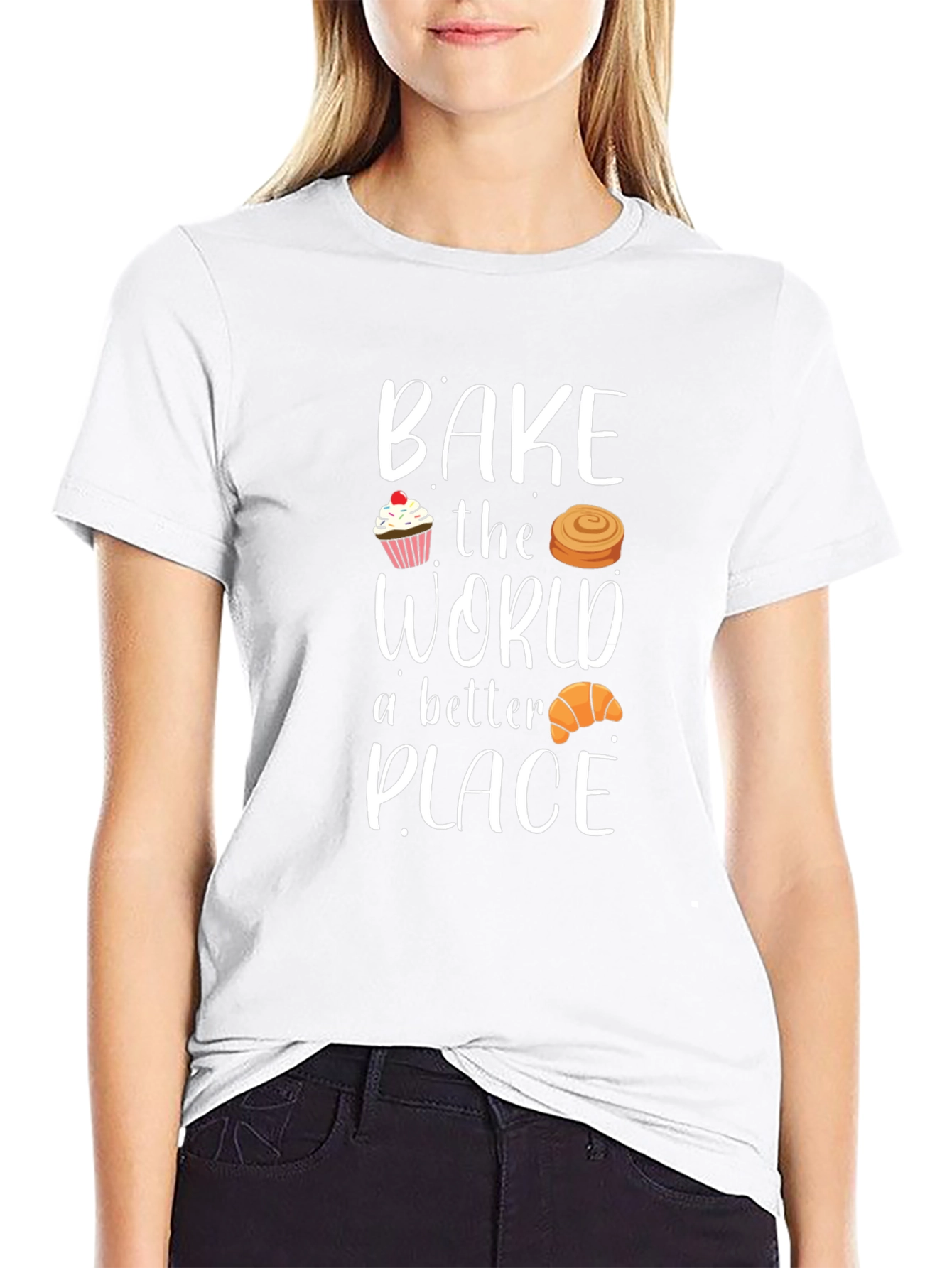 Camiseta Negra Bake the World a Better Place