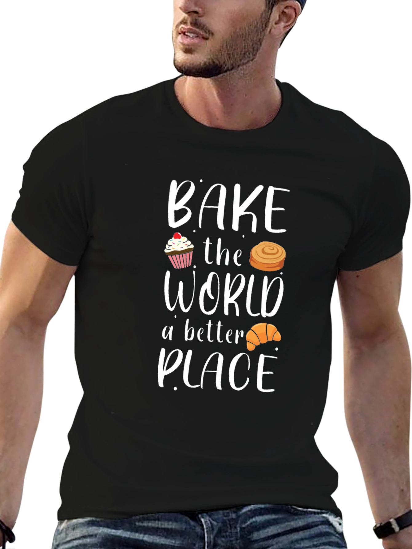 Camiseta Negra Bake the World a Better Place