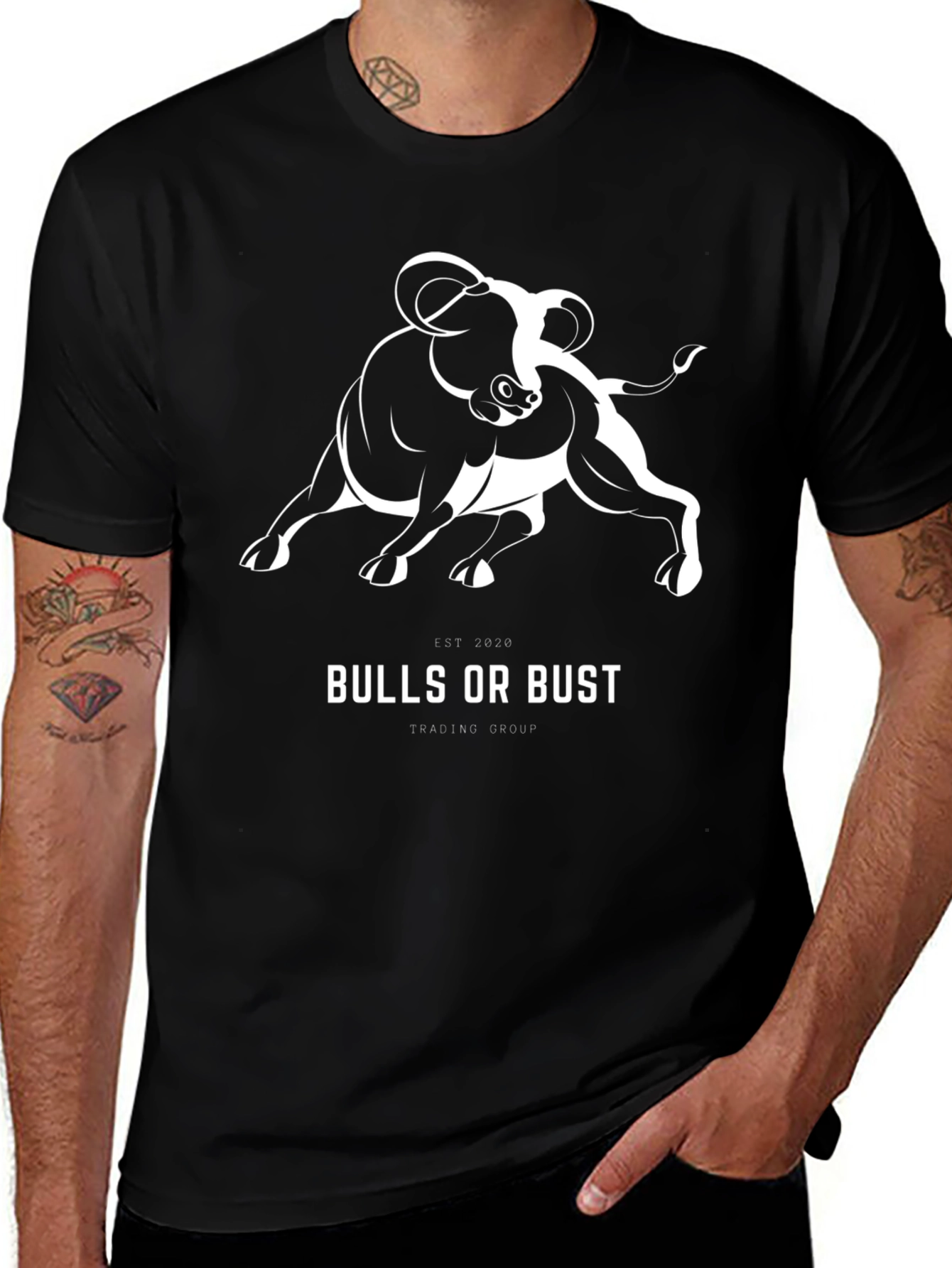 Camiseta Negra Bulls or Bust Trading Group