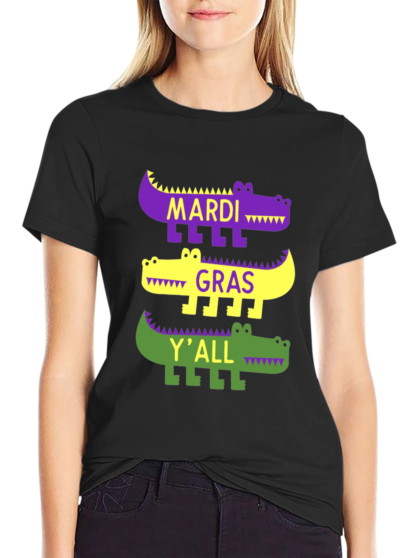 Camiseta Mardi Gras con diseño de caimán