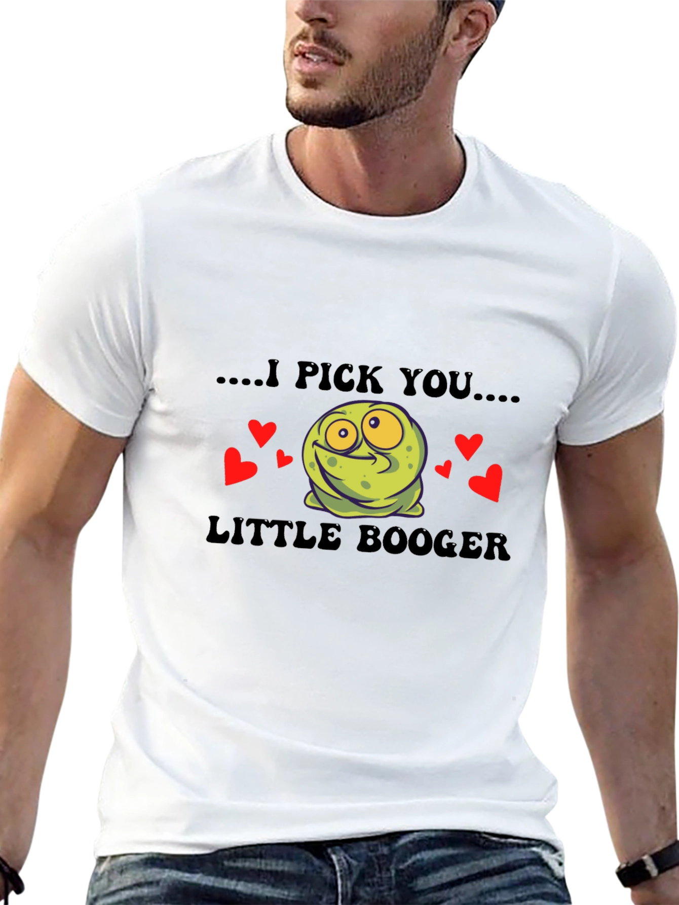 Camiseta Negra I Pick You Little Booger Divertida