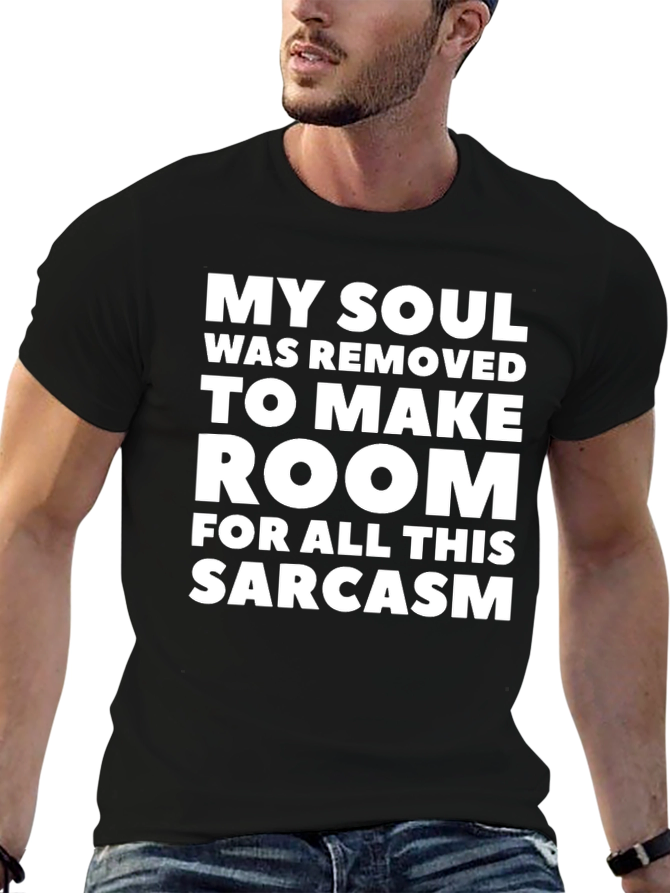 Camiseta Negra: Mi Alma y Sarcasmo