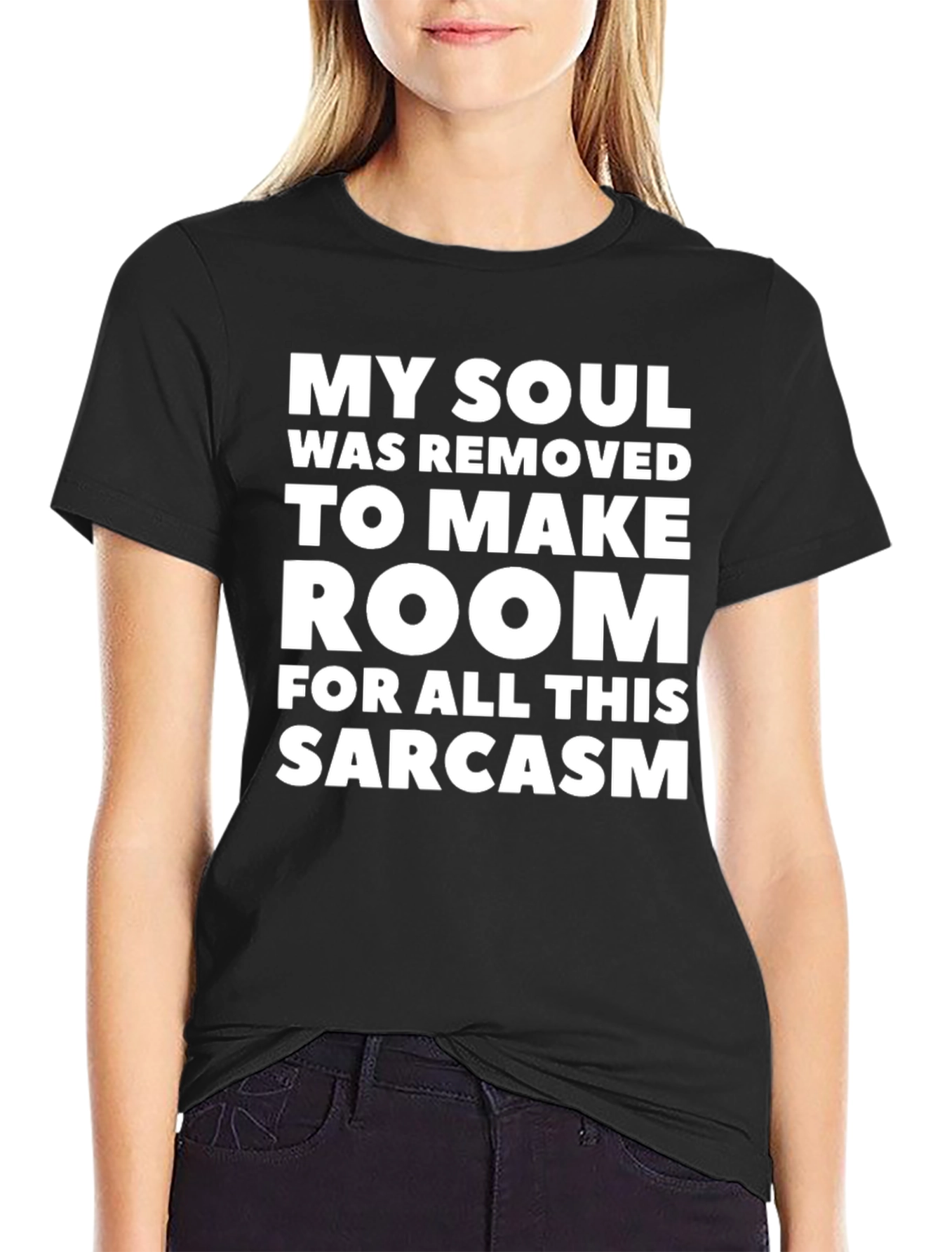 Camiseta Negra: Mi Alma y Sarcasmo