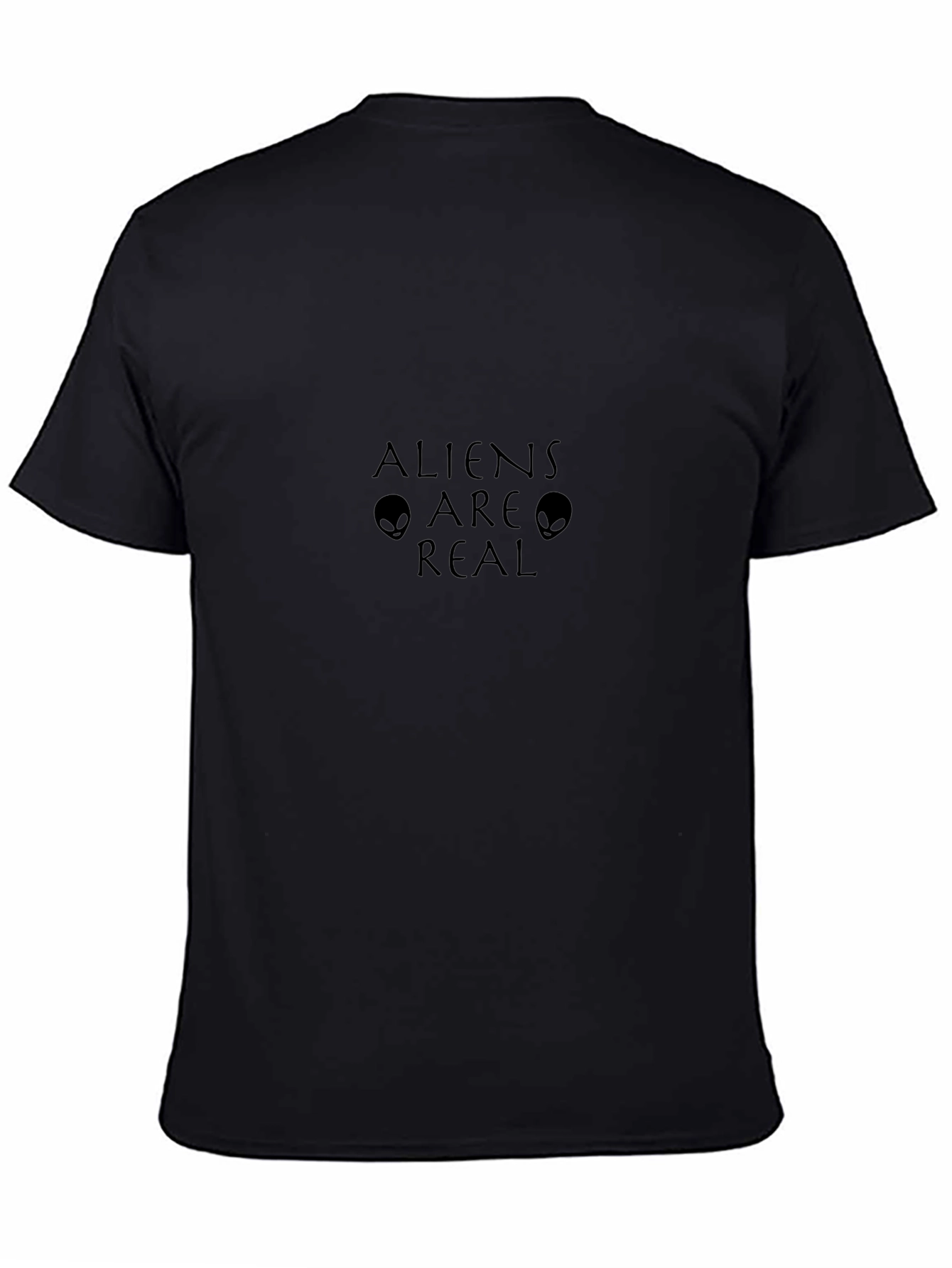 Camiseta Negra: Aliens Are Real - Diseño Casual