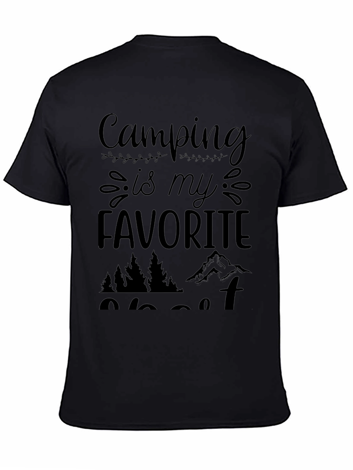 Camiseta Negra Camping is my Favorite