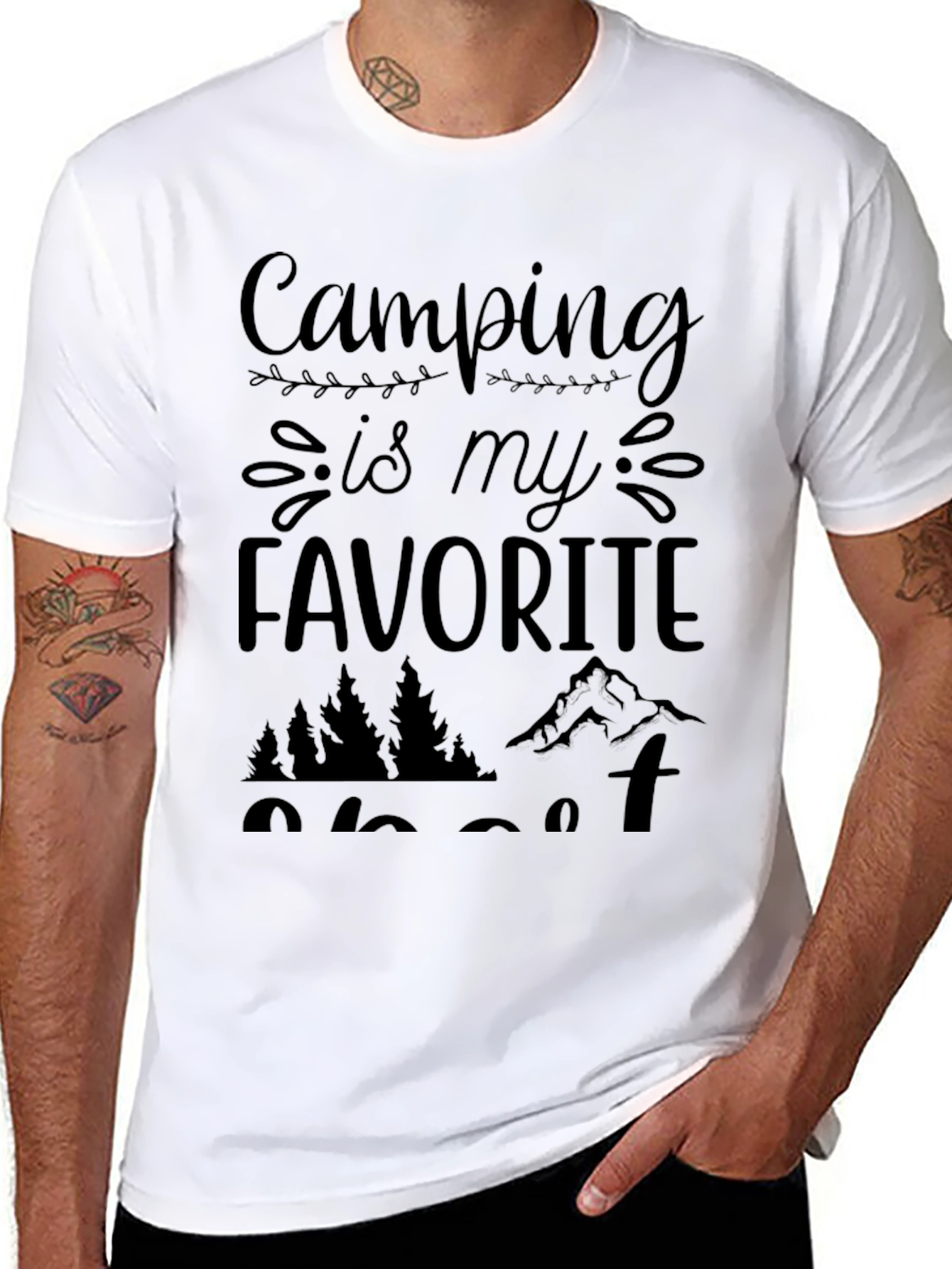 Camiseta Negra Camping is my Favorite