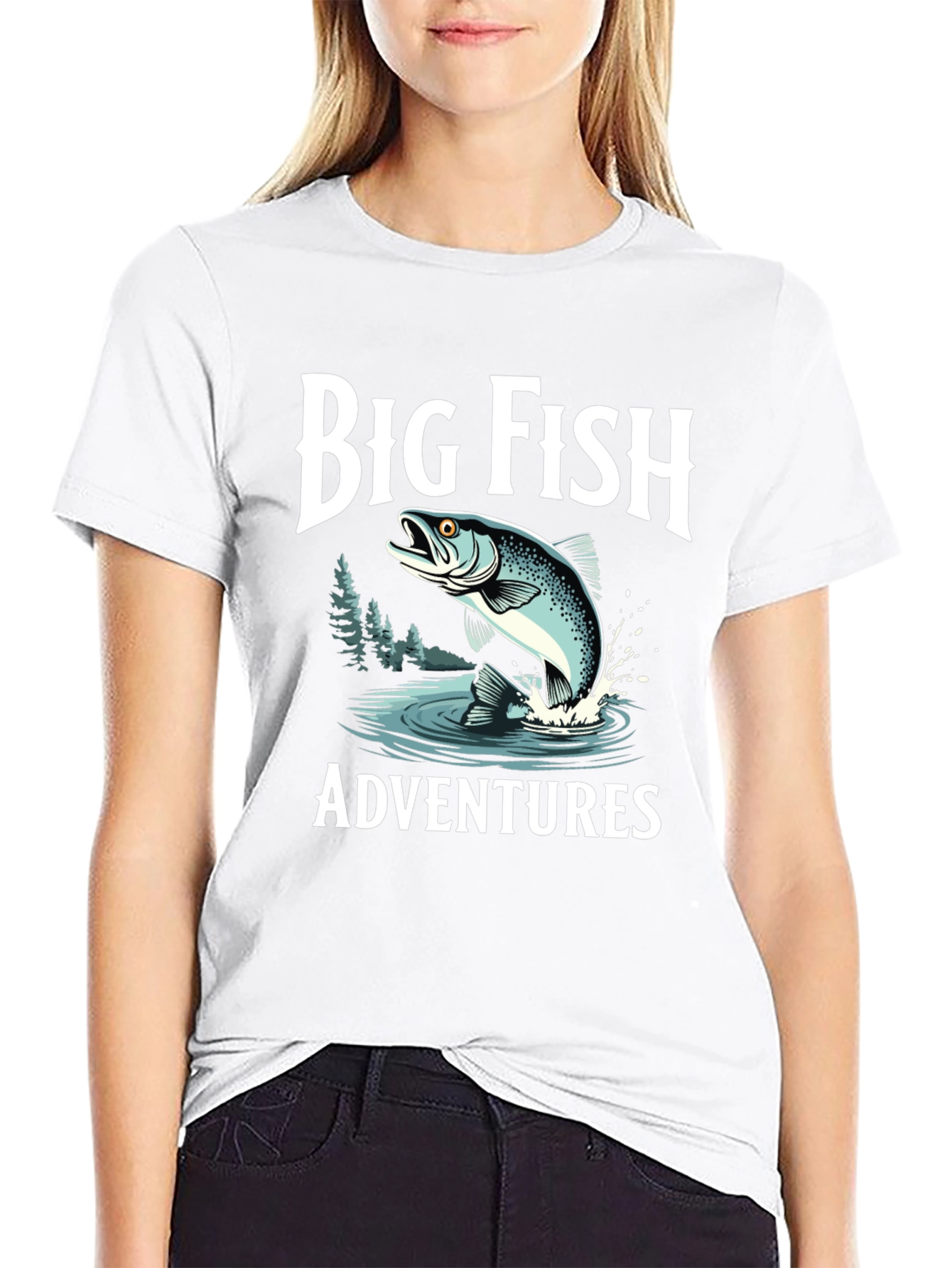 Camiseta Negra Big Fish Adventures para Hombre