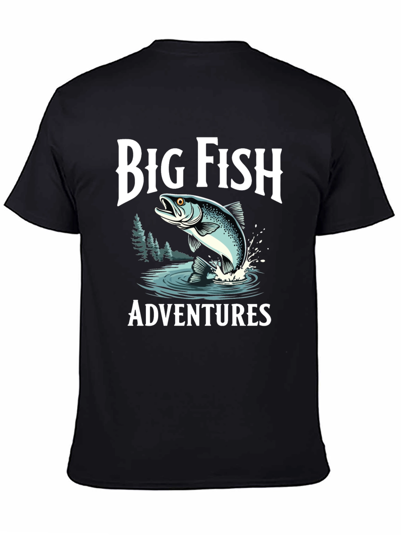 Camiseta Negra Big Fish Adventures para Hombre