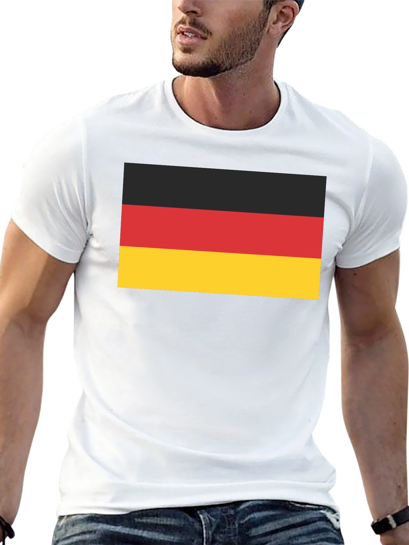 Camiseta Negra con Bandera de Alemania