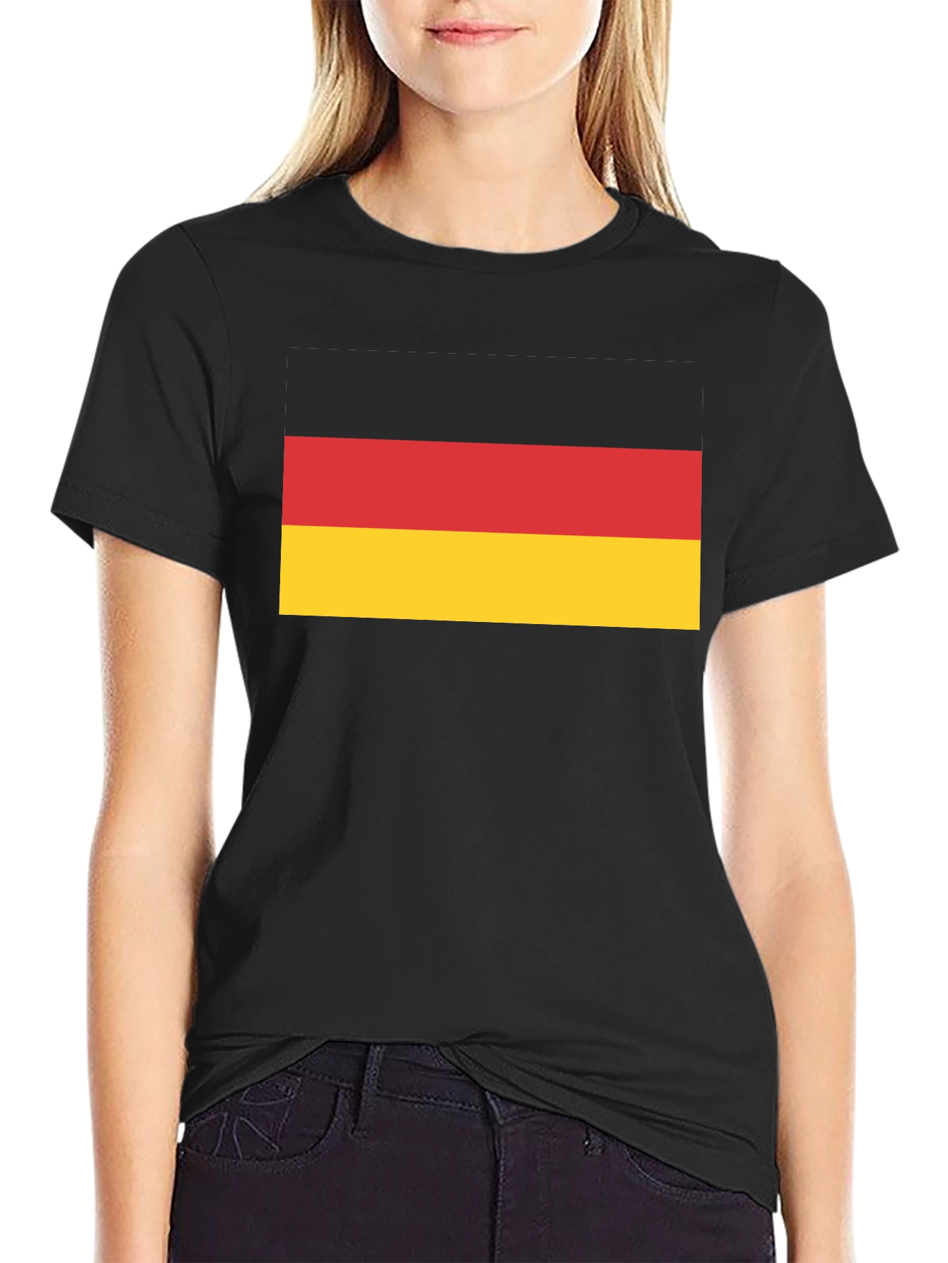 Camiseta Negra con Bandera de Alemania